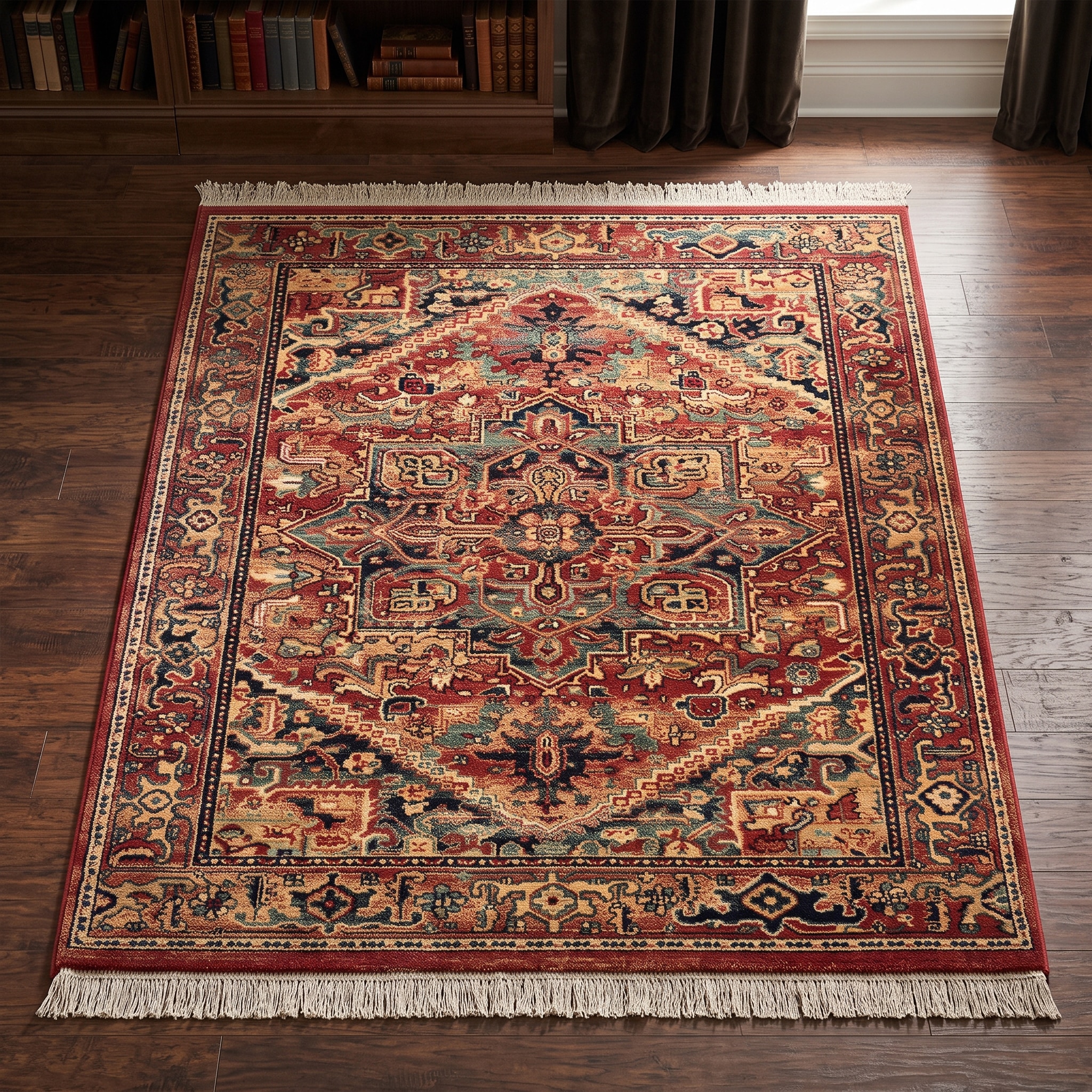 THEKO Wollteppich »Saharna 2886« rechteckig 10 mm Höhe reine Wolle, Orient-Optik, mit Fransen