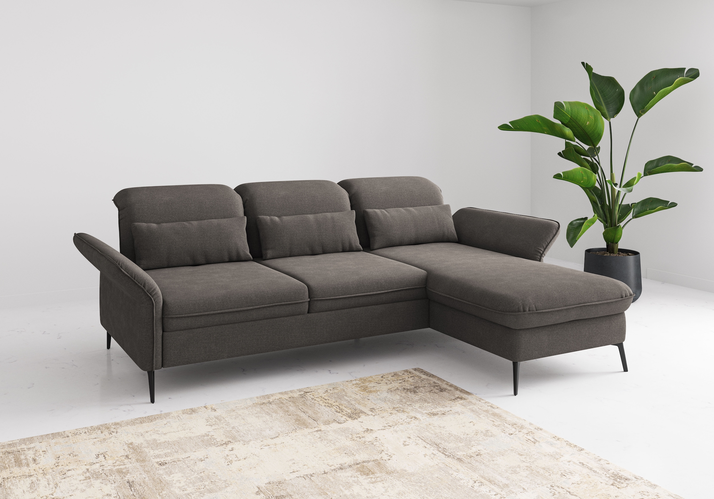 sit&more Ecksofa »Emely, inkl. Sitztiefenverstellung« wahlweise mit Bettfun günstig online kaufen