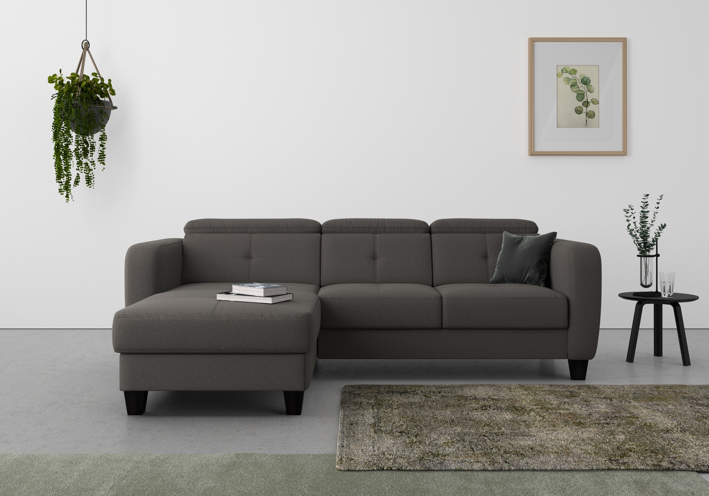 sit&more Ecksofa »Belluci L-Form«, inklusive Federkern, wahlweise mit Bettf günstig online kaufen