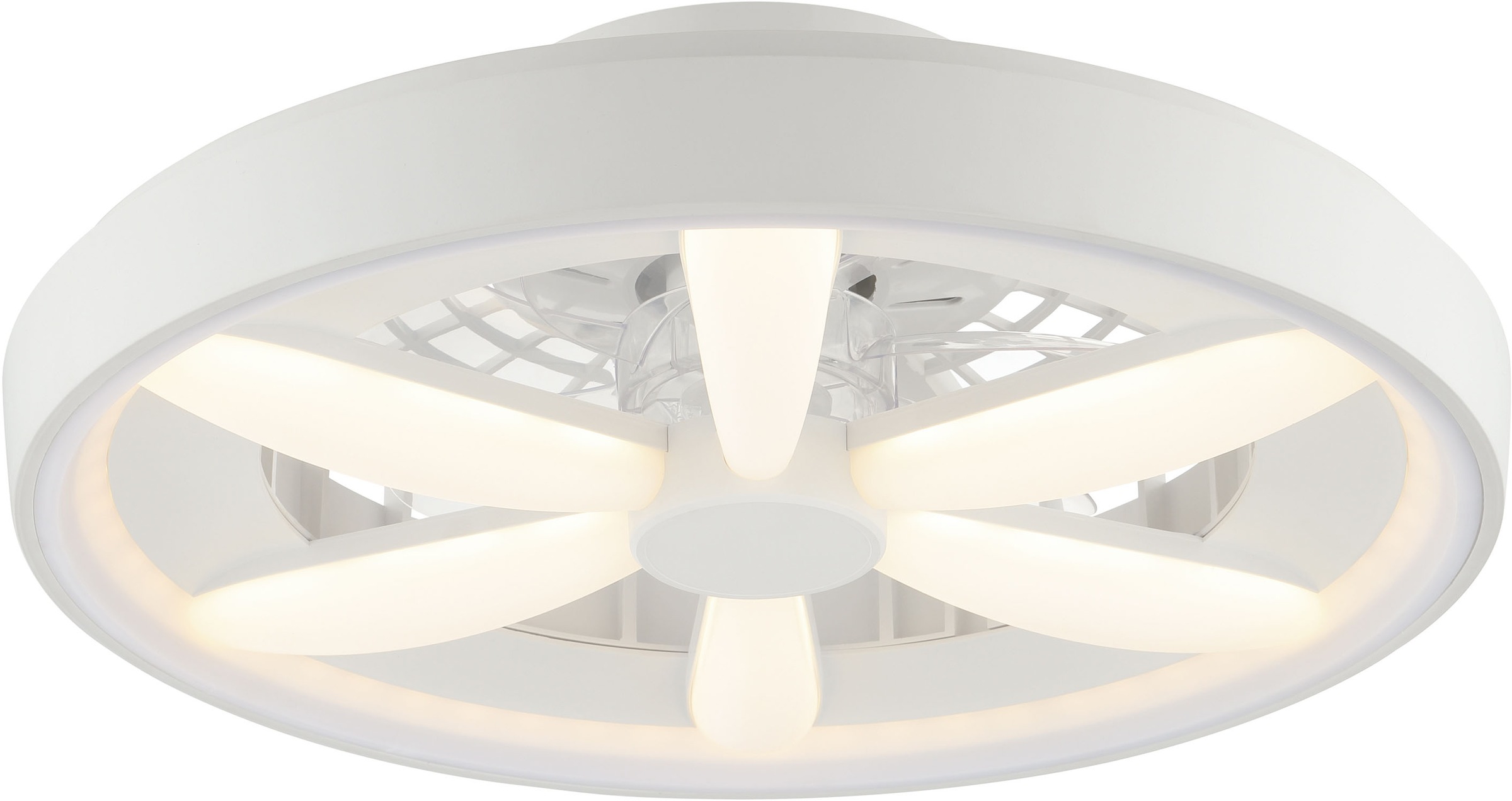 Hanseatic LED Deckenleuchte »DLV2205«, 1 flammig, Leuchtmittel LED-Modul | LED fest integriert, LED Ventilator, Ø 48 cm, 6400 lm, dimmbar, Fernbedienung, weiß
