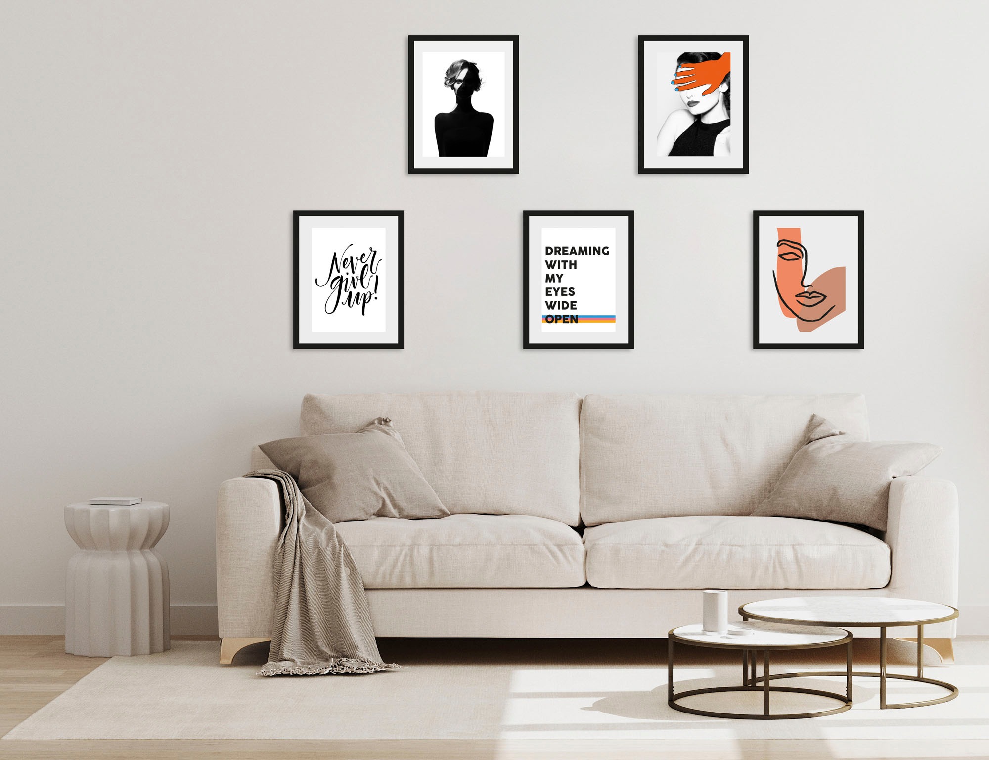 queence Bild »Dreaming«, Abstrakt-Kunst-Figuren-Gesicht-Sprüche & Texte-Mot günstig online kaufen