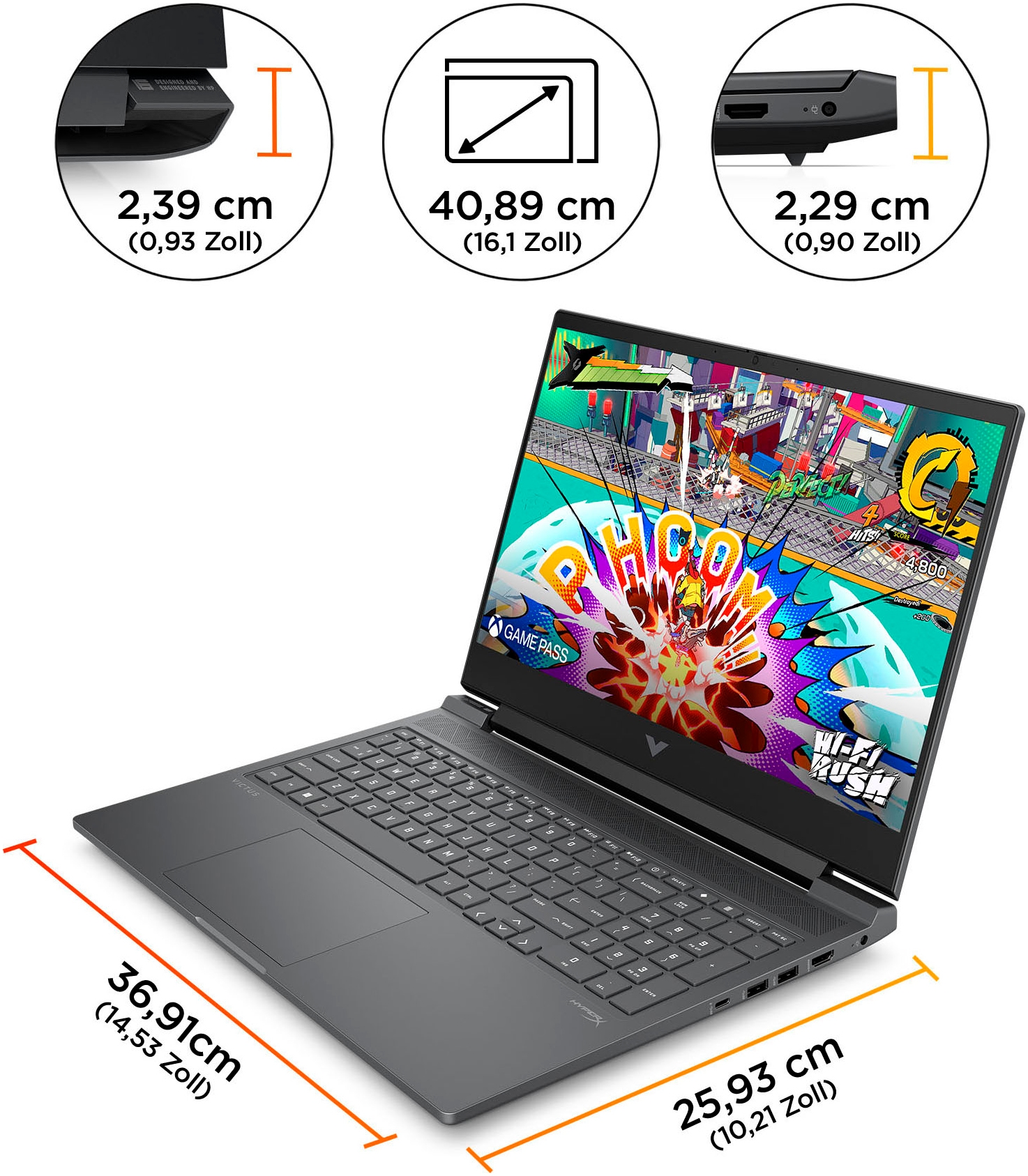 HP Gaming-Notebook »VICTUS 16-s0278ng«, 40,89 cm, / 16,1 Zoll, AMD, Ryzen 7, GeForce RTX 4070, 1000 GB SSD