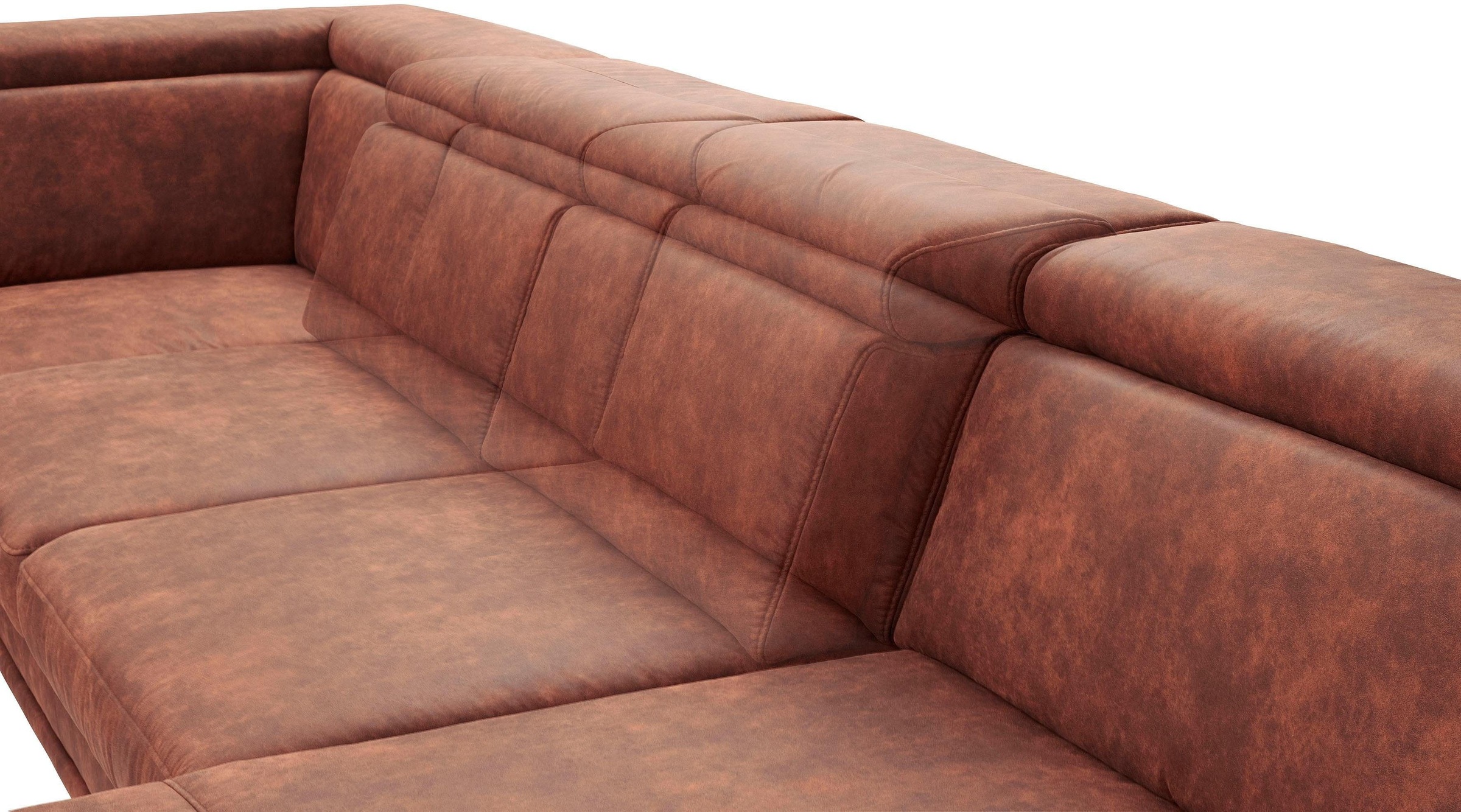 sit&more Wohnlandschaft »Scorpio U-Form«, inklusive Sitztiefenverstellung, mit Kopf- und Armteilverstellung