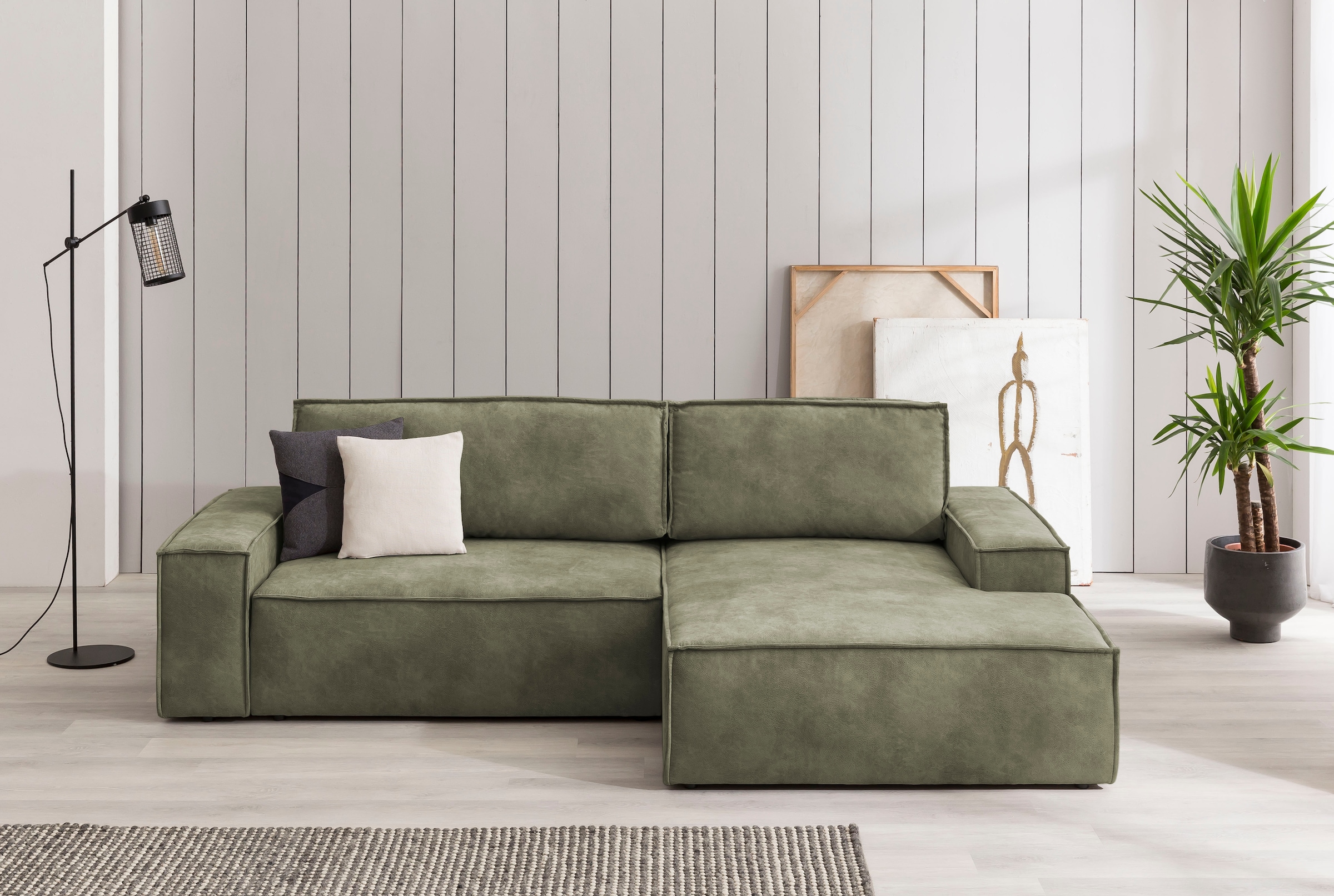 Home affaire Ecksofa SHERWOOD Schlafsofa 267 cm, L-Form, Schlaffunktion mit günstig online kaufen