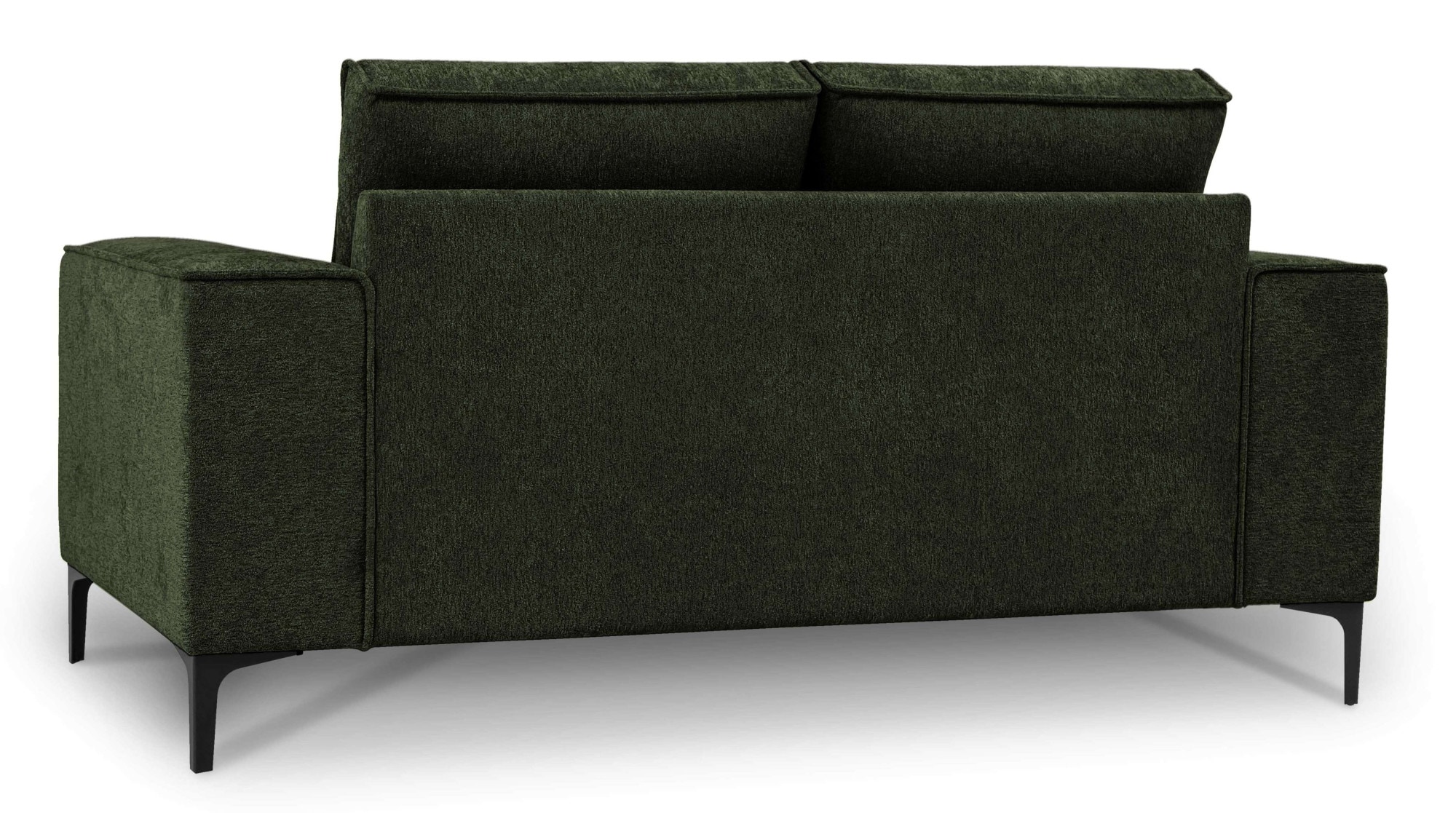 Places of Style 2-Sitzer »Kompaktsofa Oland, Struktur, Flachgewebe, Luxus-Microfaser, Boucle«, 164 cm, Wellenunterfederung, Skandi-Design, Metallfüße