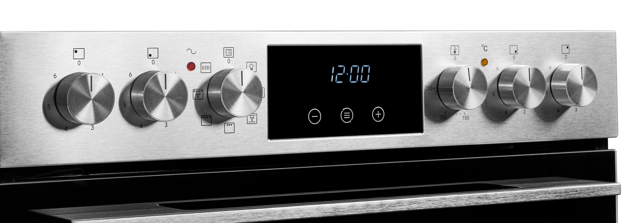 Hanseatic Elektro-Herd-Set »HBCO707A+HC46060CN«, Display: Die Zeit immer im Blick haben