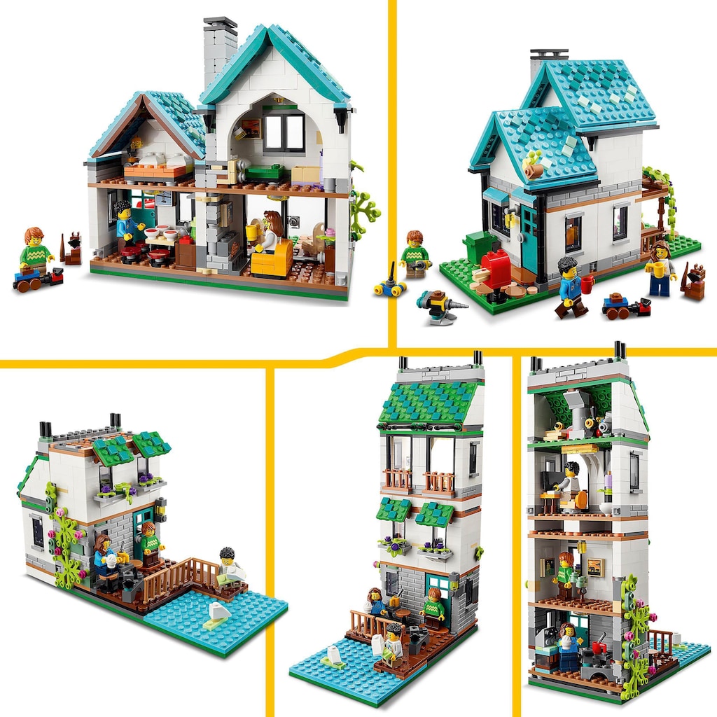 LEGO® Konstruktionsspielsteine »Gemütliches Haus (31139), LEGO® Creator 3in1«, (808 St.)