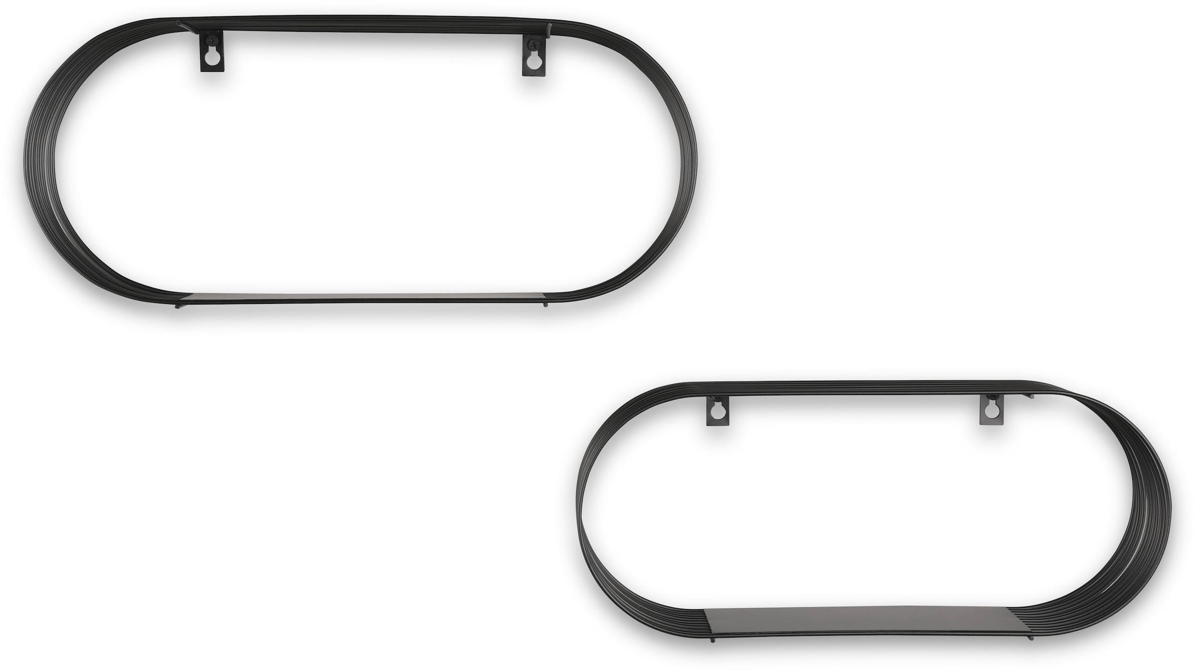MIRRORS AND MORE Wandregal »Joyce«, (Set, 2 St.), Mit Metallstreben, Wandmontage