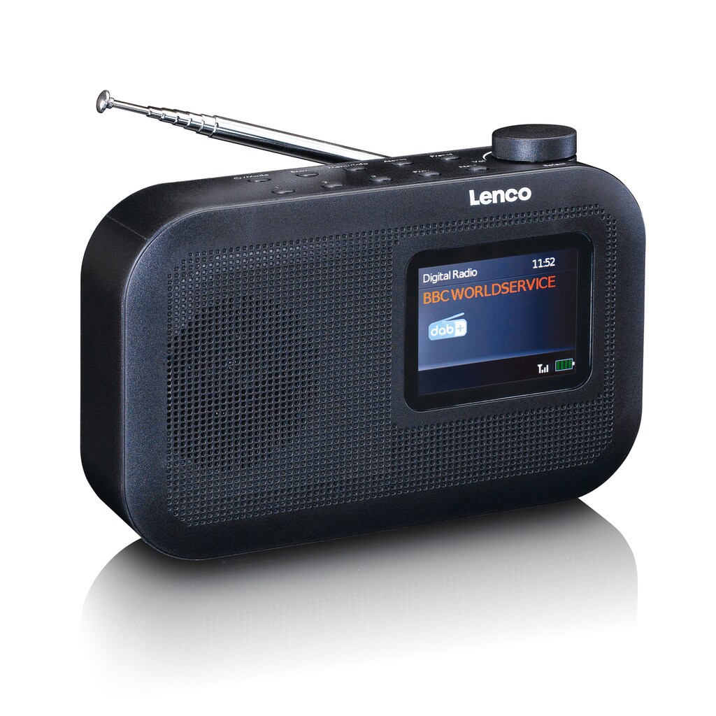 Lenco Digitalradio (DAB+) »PDR-026BK - DAB+ Taschenradio«, (Digitalradio (DAB+)