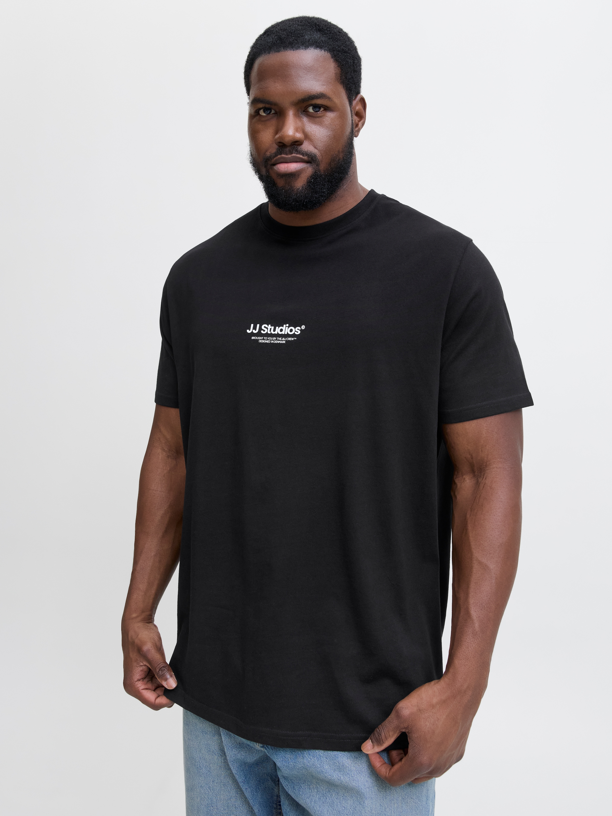 Jack & Jones PlusSize T-Shirt »JJESOHO TEE SS CREW NECK NOOS PLS«, mit Logobranding