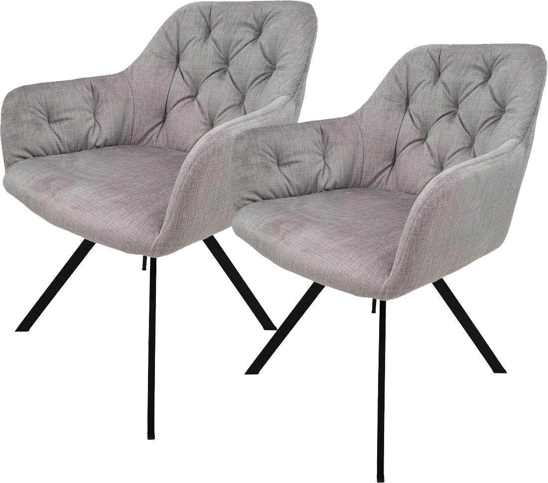 Kayoom Polsterstuhl »Stuhl Georgia 125 2er-Set, gesteppter Rücken, samtweic günstig online kaufen