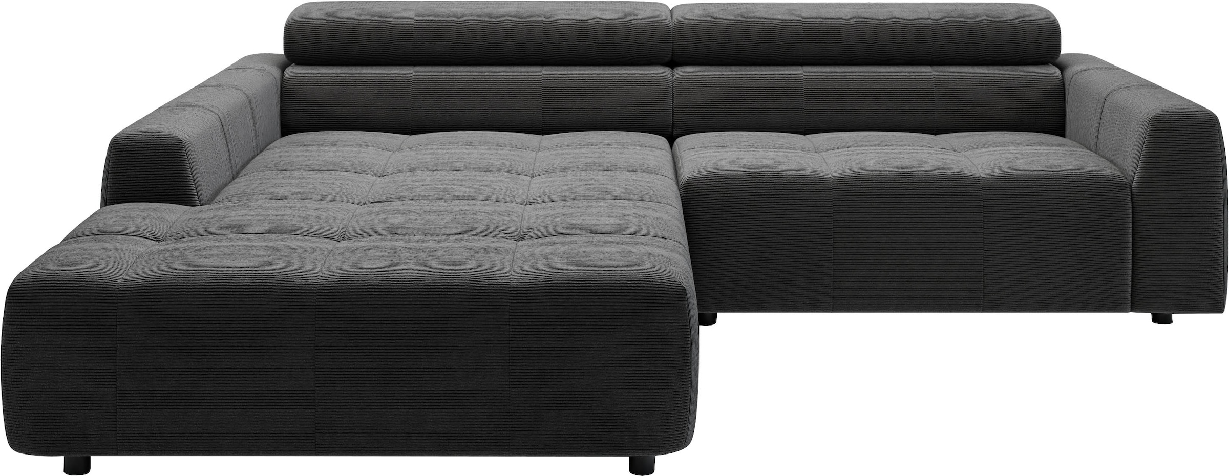 3C Candy Ecksofa »Denver auch mit Cord- und Easy care-Bezug, Kopfteilverstellung L-Form«, wahlweise. mit motorischer Sitztiefenverstellung