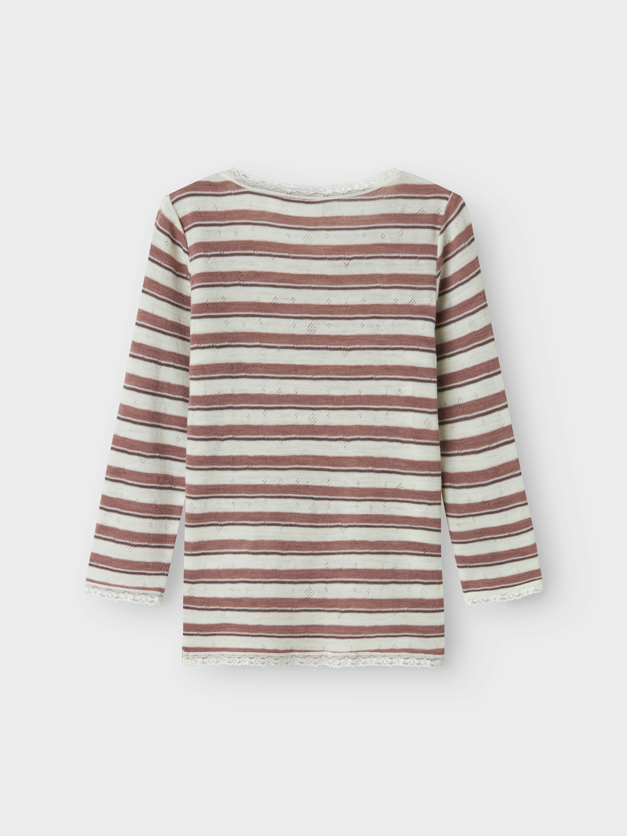Name It Langarmshirt »NMFWANG WOOL NEEDLE LS TOP NOOS«, aus reiner Merinowolle