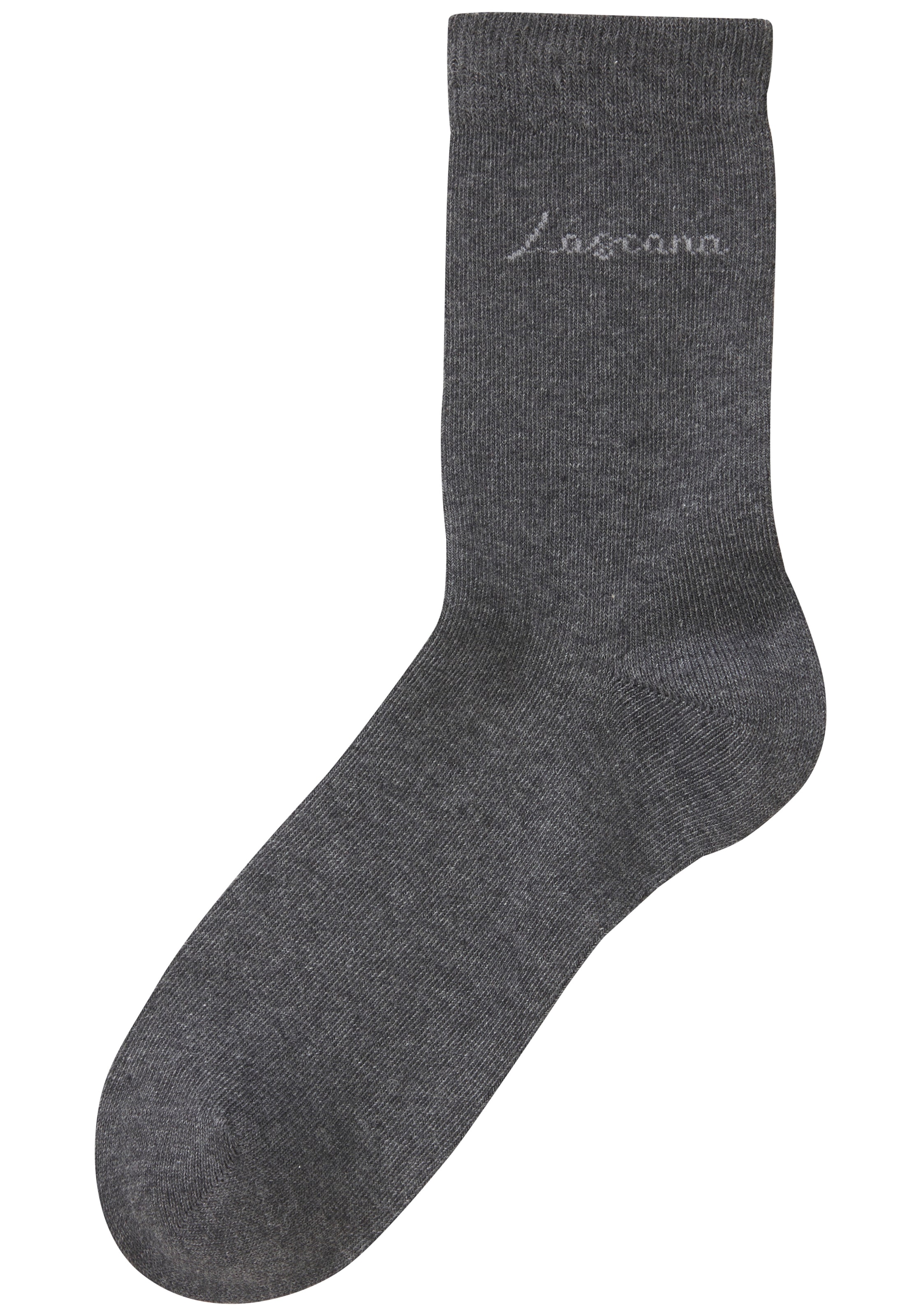 LASCANA Basicsocken »für Damen mit eingestricktem Markenlogo« Box, 7 Stk. tlg. in ansprechender Geschenkbox