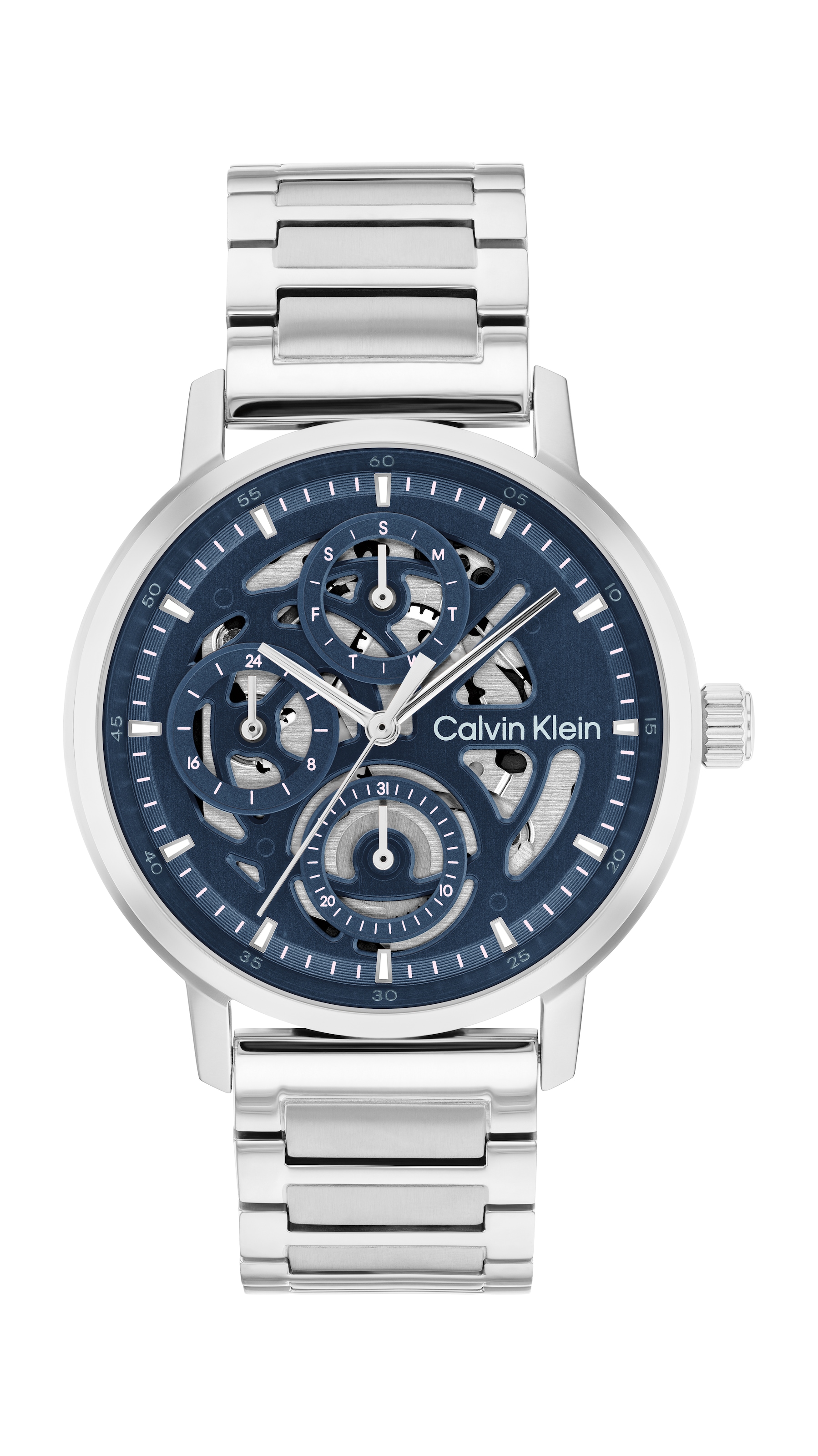 Calvin Klein Multifunktionsuhr »GAUGE« Quarzuhr, Armbanduhr, Herrenuhr, Edelstahlarmband, analog