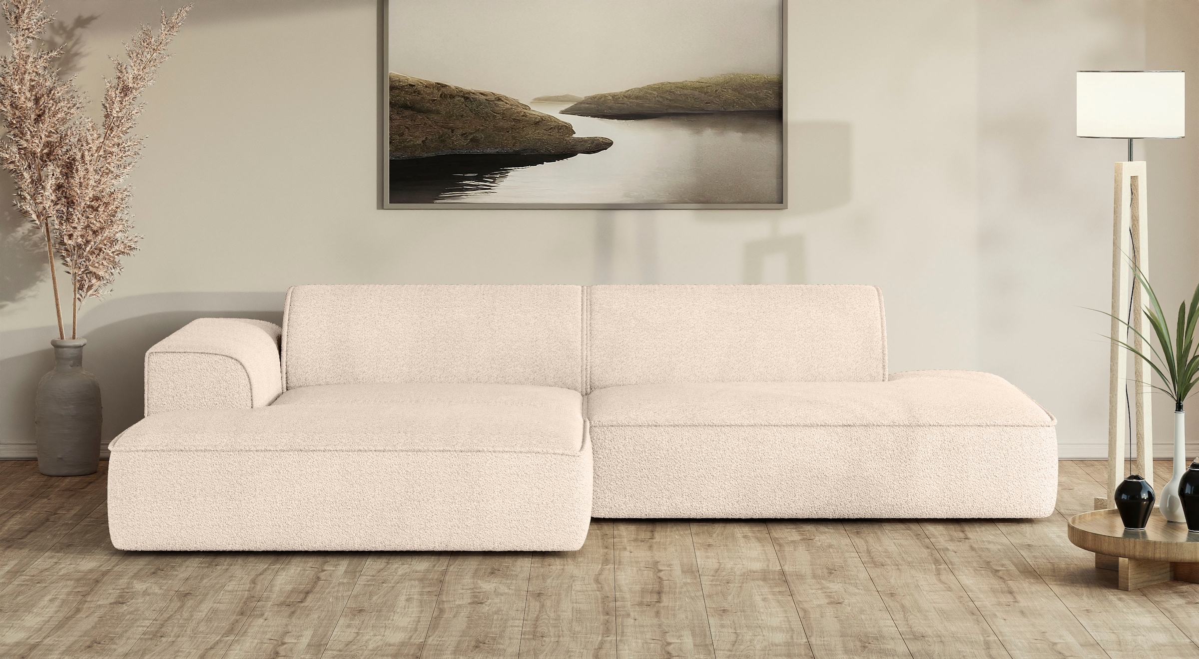 Ecksofa »TORSTAD mit Keder, moderne Optik, Polsterecke L-Form«, extra große Recamiere...