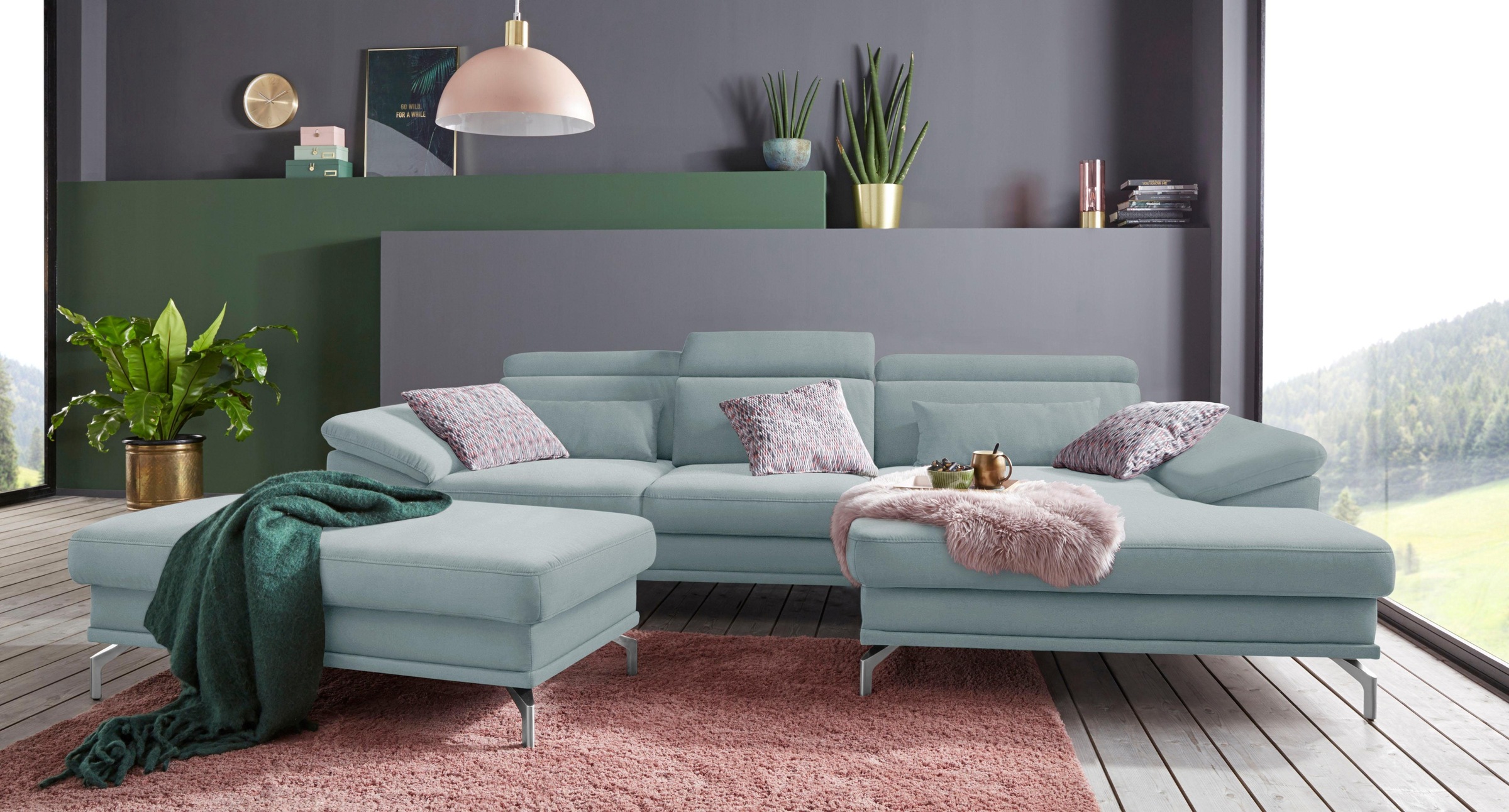 sit&more Ecksofa »Scorpio L-Form«, inklusive Sitztiefenverstellung, wahlweise mit Kopfverstellung