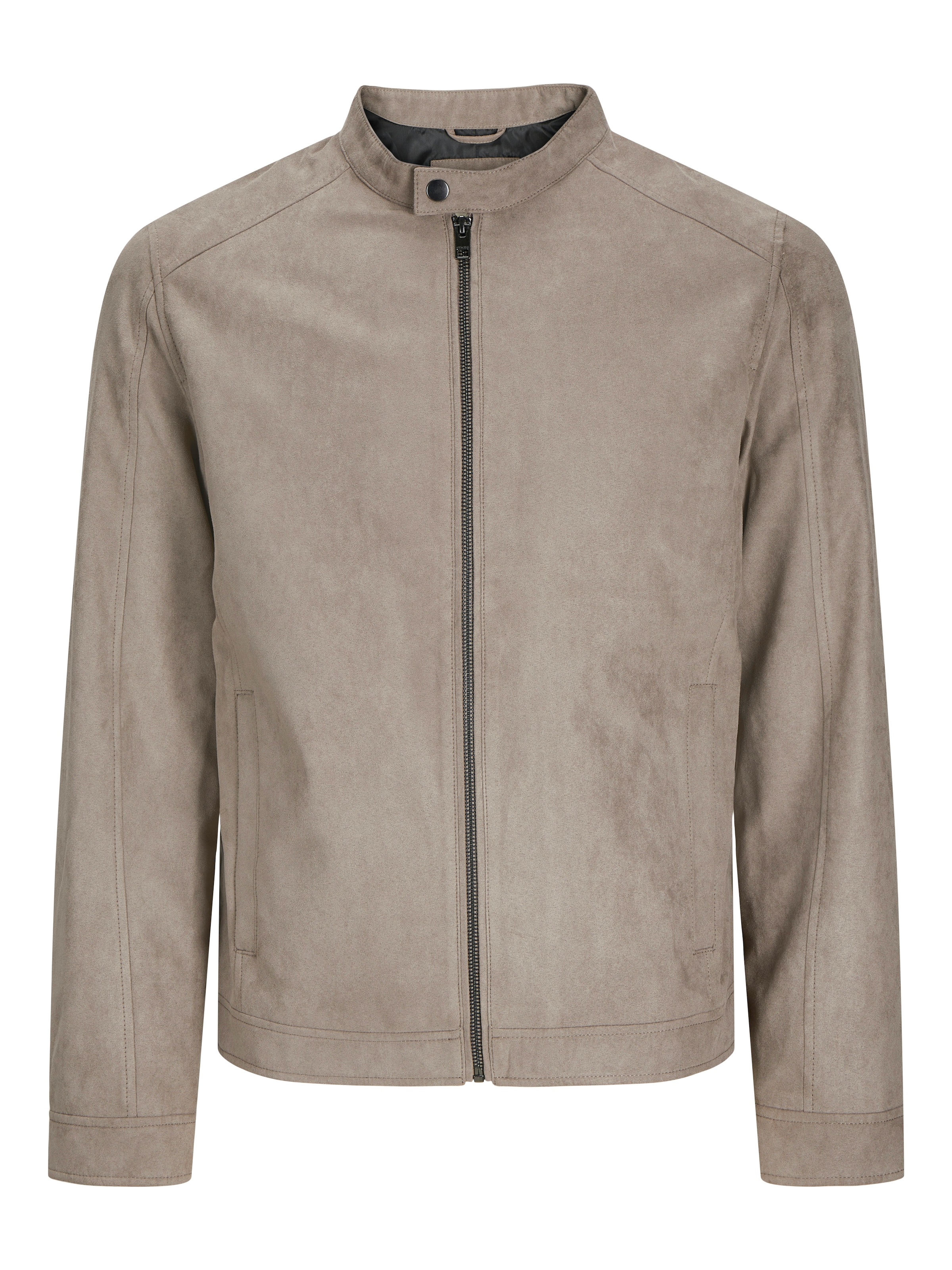 Jack & Jones Lederimitatjacke »JJEDYLAN CLEAN JACKET NOOS« ohne Kapuze mit Bandkargen