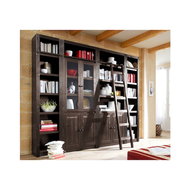 Home affaire Bücherwand »Bergen«, aus massivem schönen Kiefernholz, Breite  255 cm auf Raten kaufen