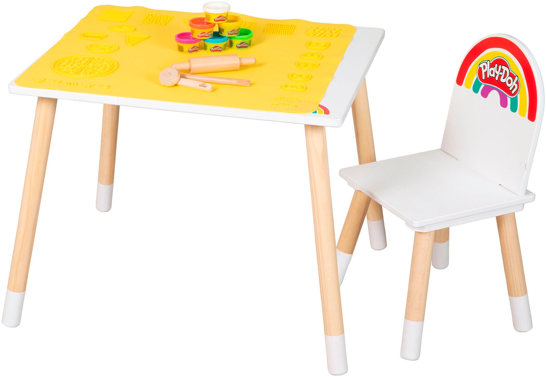 roba® Kindersitzgruppe »Play-Doh«, (Set), inkl. 3D Kreativmatte, Knete und Zubehör