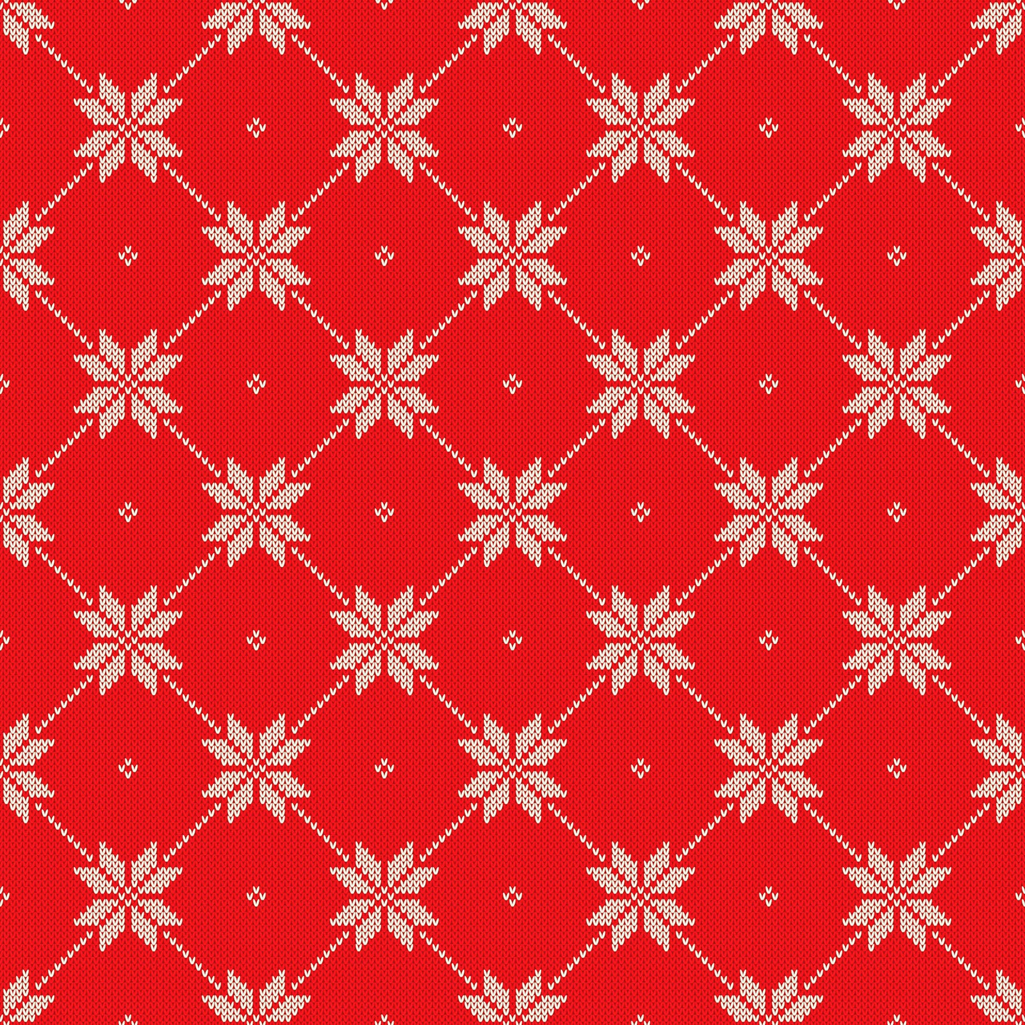 queence Dekokissen »Cindy«, Kissenhülle,Weihnachtsmuster,Rot Weiß,Stoffoptik,Festlich,Winterlich
