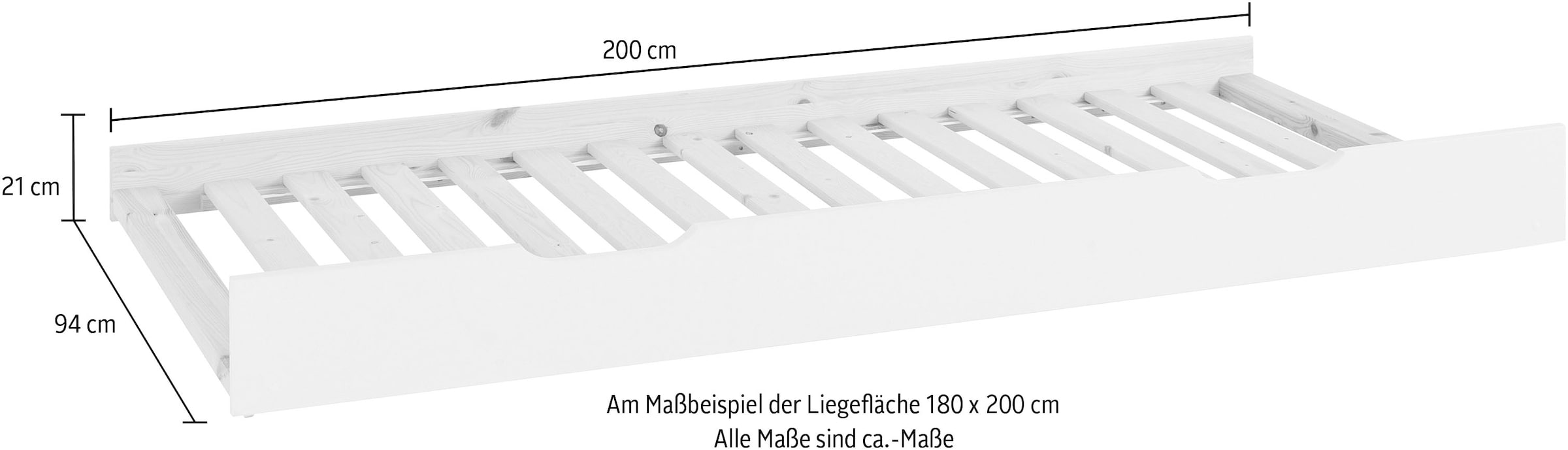 OTTO home Schubkasten »"TIPO "« als 2. Schlafgelegenheit, inklusive Rollrost