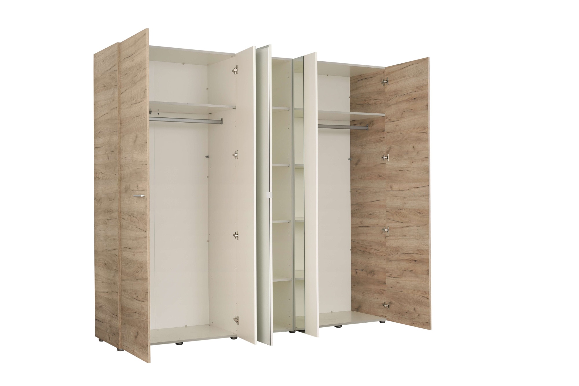 Home affaire Kleiderschrank »Dante Garderobenschrank, Stauraumschrank, Drehtürenschrank, Schrank«