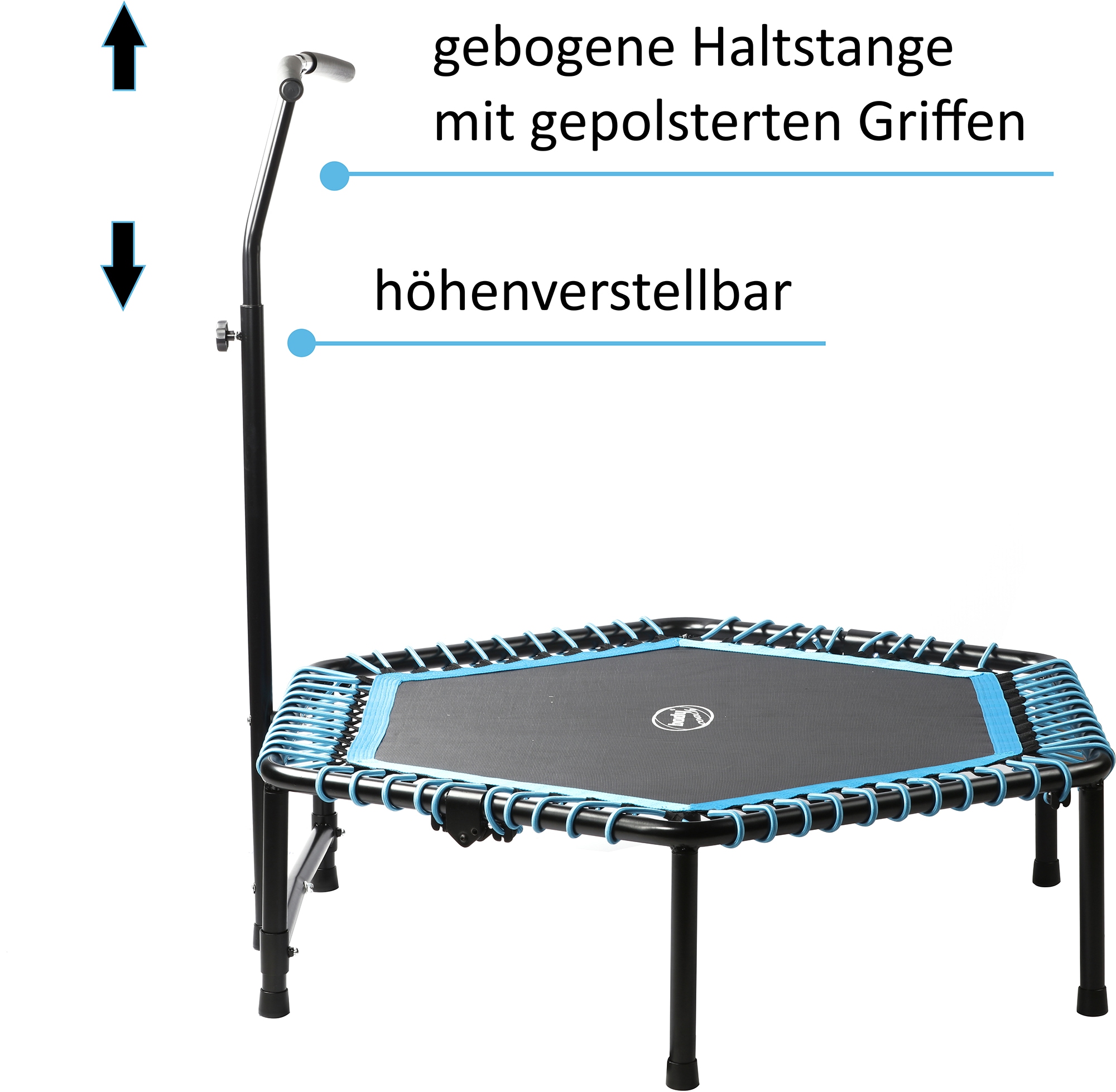 body coach Fitnesstrampolin »body coach Fitness-Trampolin Jump & Fit 6-eckig«, Ø 127 cm