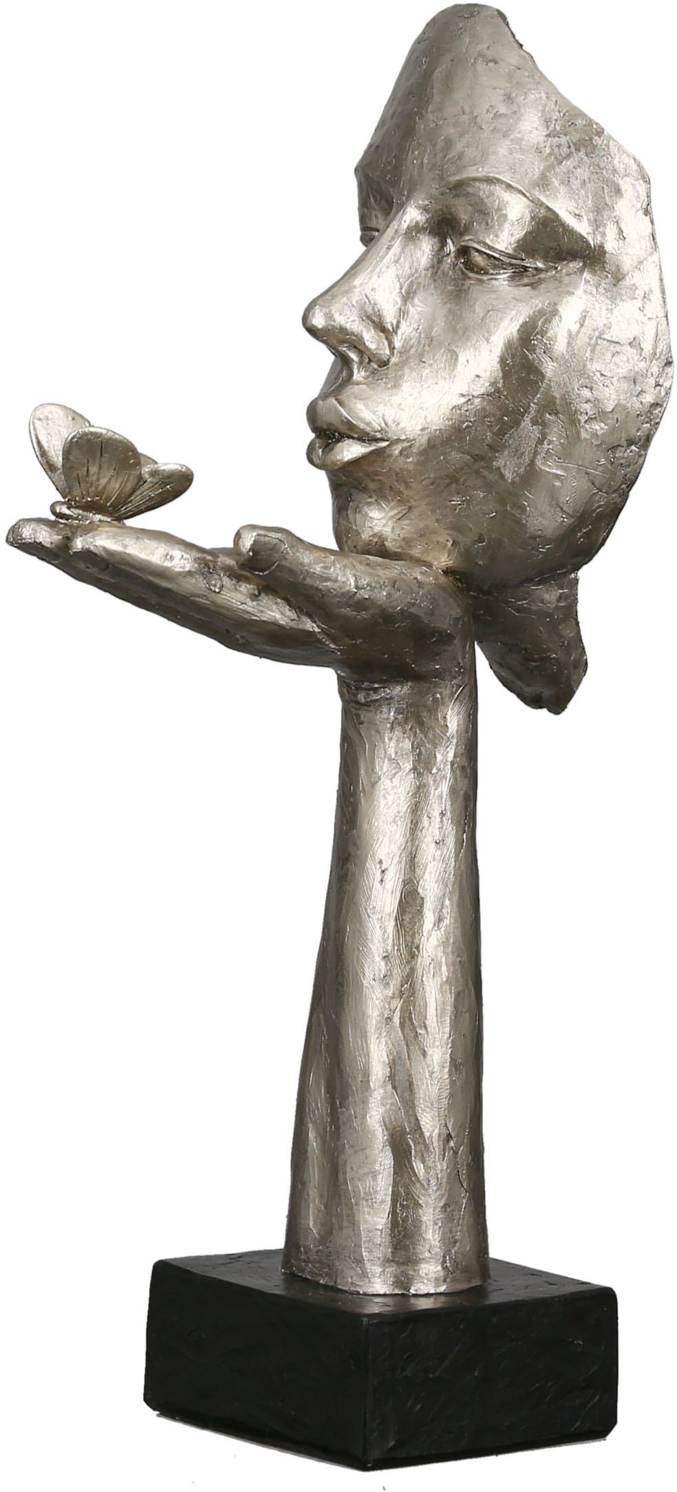 GILDE Dekofigur »Skulptur Desire, antikfinish«, silberfarben, Polyresin