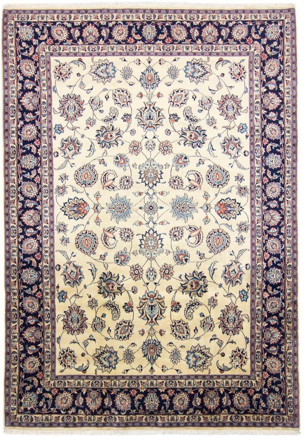 morgenland Wollteppich »Maschad Durchgemustert Beige 362 x 243 cm«, rechtec günstig online kaufen