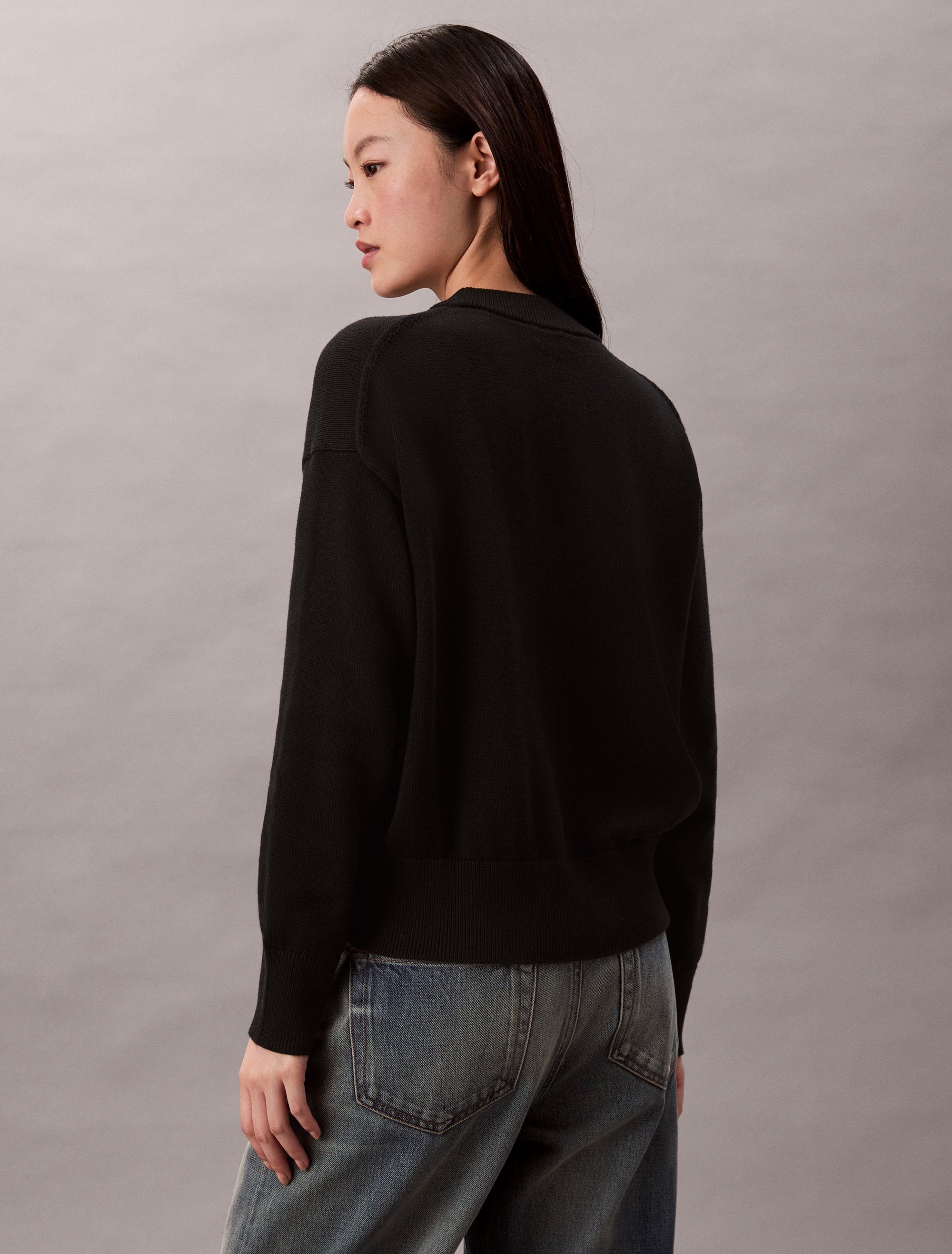 Calvin Klein Jeans Strickpullover »Cotton Graphic Pullover« Mit Rundhalsausschnitt