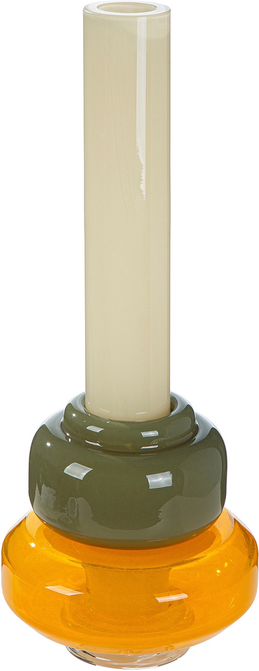 GILDE Tischvase »Vase Stack mehrfarbig H. 40 cm« Dekovase, Glas, stapelbar, Blumenvase, platzsparend, modern