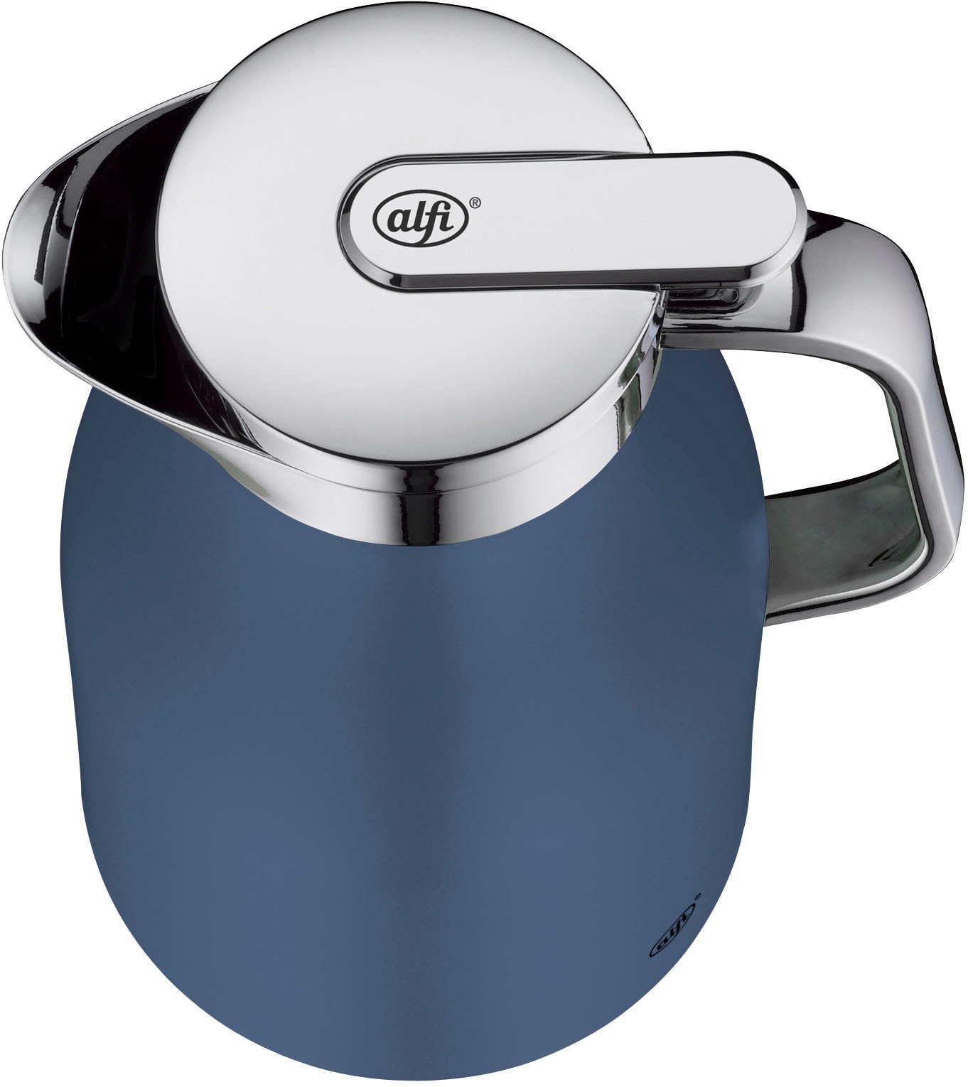 Alfi Isolierkanne »SKYLINE, mit Hartglaseinsatz und ergonomischem Griff«, 1 l, (1 St.), 12h heiß & 24h kalt, Drehverschluss mit bequemem Druckknopf