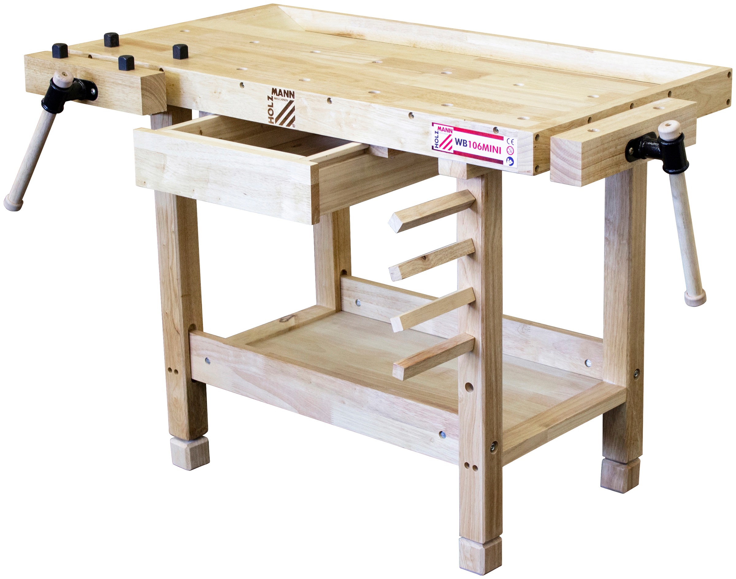 Holzmann Spielwerkbank »WB106MINI«, für Kinder, L/T/H: 106x61x72,5 cm, inkl. 2 Hobelbankzangen
