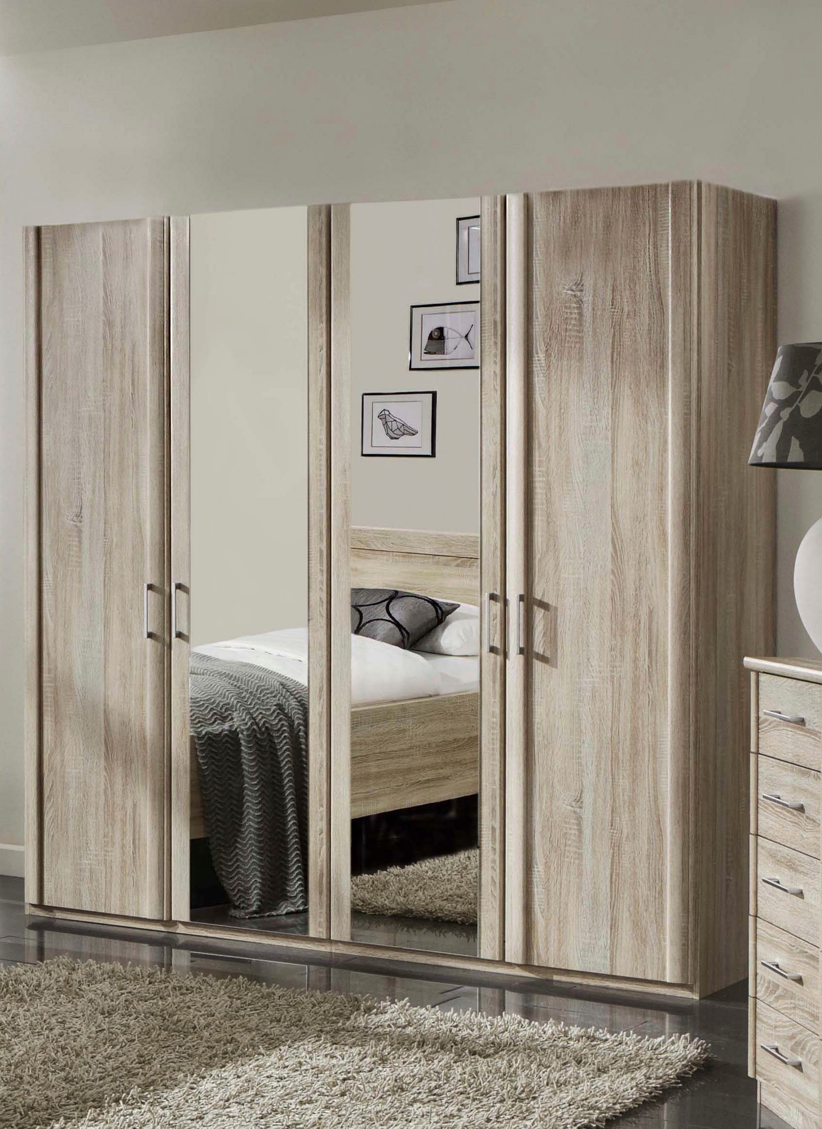 Kleiderschrank WIEMANN "Meran", beige (eiche, sägerau), B:197,3cm H:196cm T:58cm