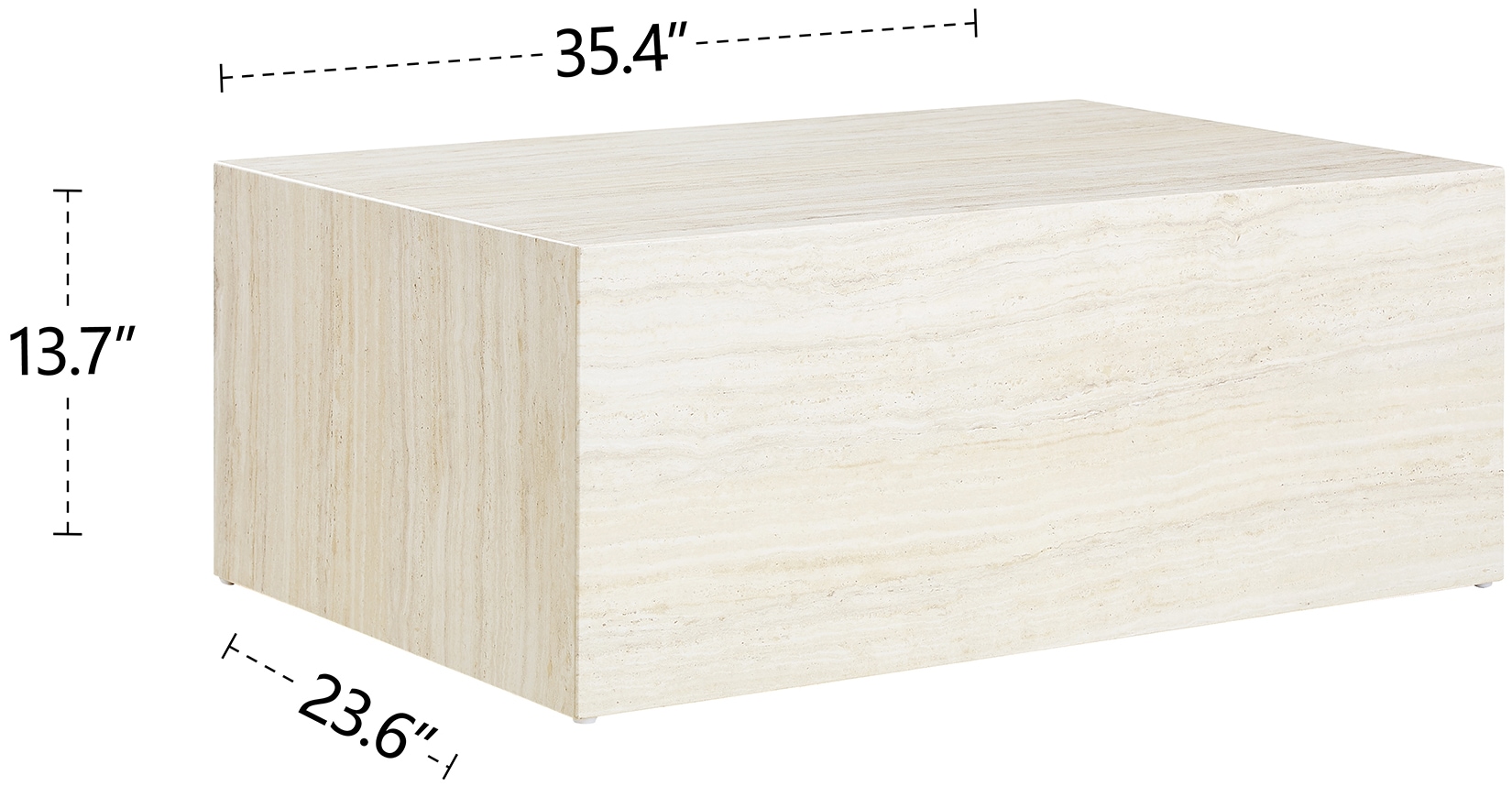SalesFever Couchtisch »Almeria Beistelltisch B/T 90/60 cm«, Eleganz trifft Funktionalität: 90x60cm, Marmoroptik-Folierung