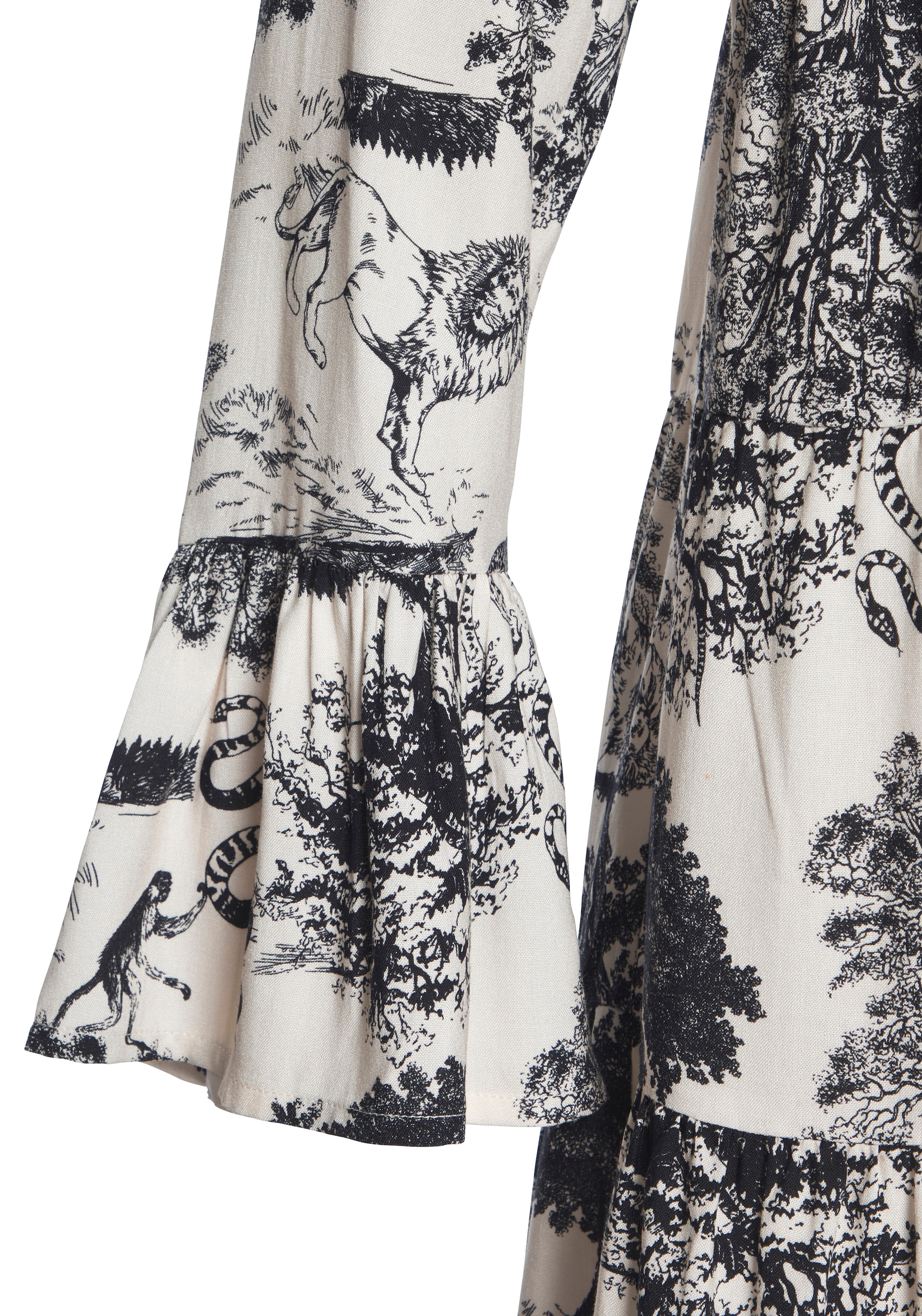 LASCANA Strandkleid mit Alloverdruck, Tunika, Blusenkleid aus Viskose