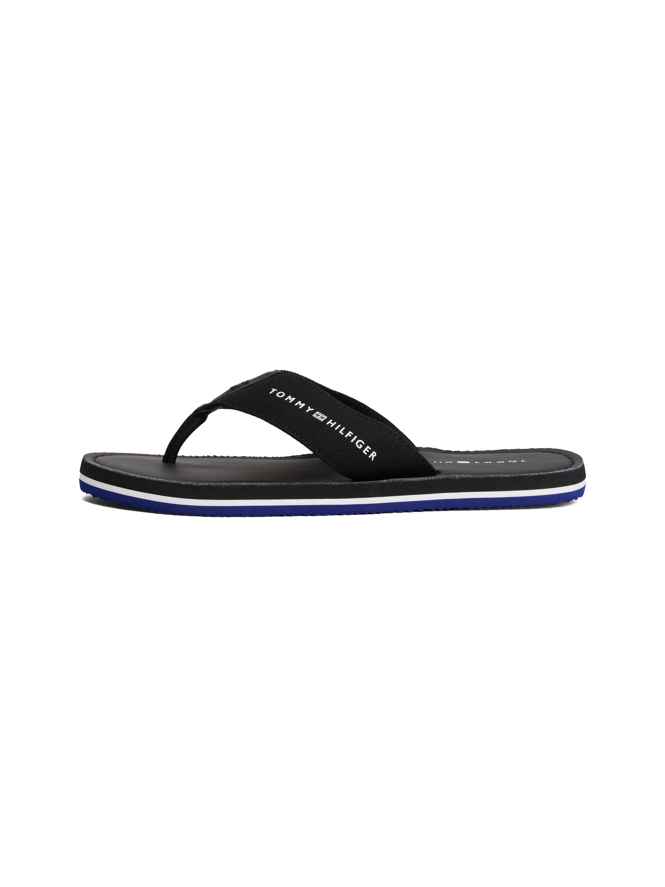 Tommy Hilfiger Zehentrenner »HILFIGER LEATHER BEACH SANDAL«, Sommerschuh, Strandschuh mit Logo