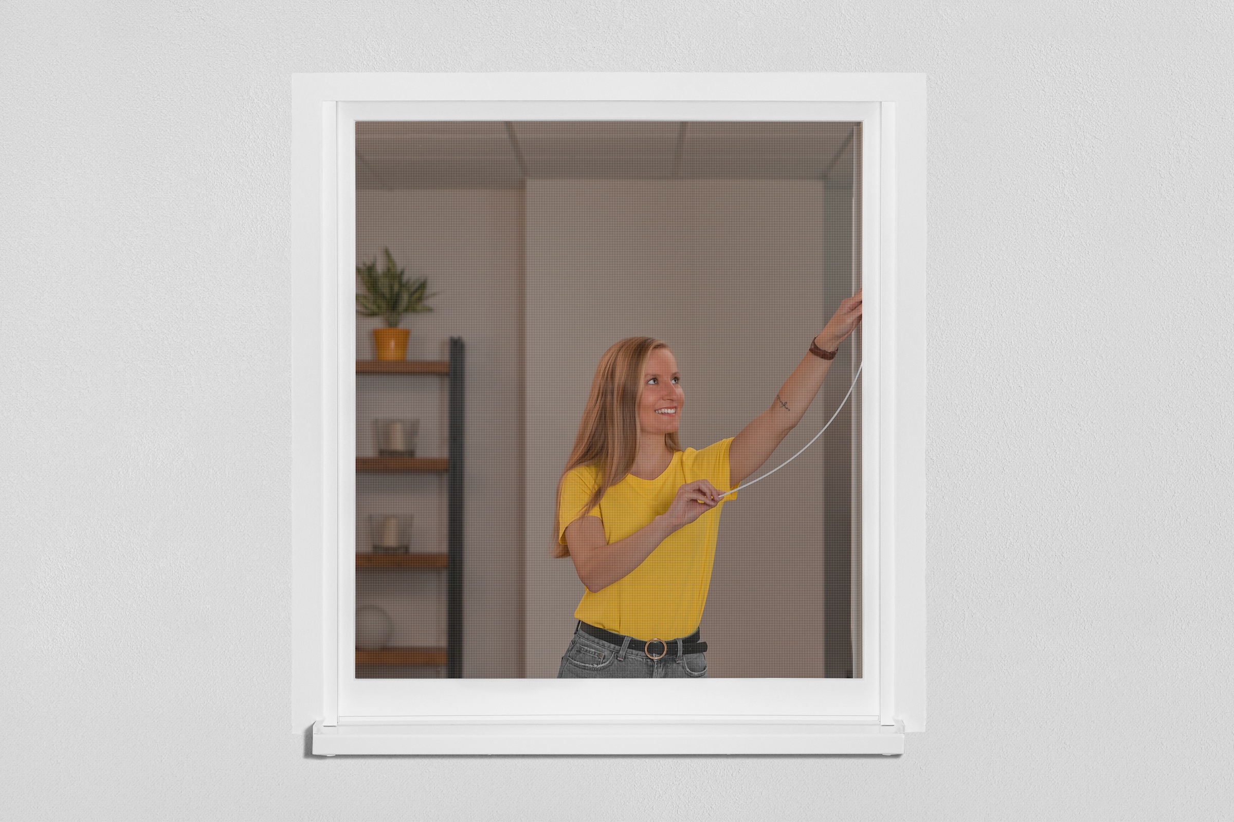 SCHELLENBERG Insektenschutz-Fensterrahmen »Easy Click mit Fiberglasgewebe ohne bohren«, Fliegengitter zum Einklicken, 100 x 150 cm und 130 x 150 cm, weiß