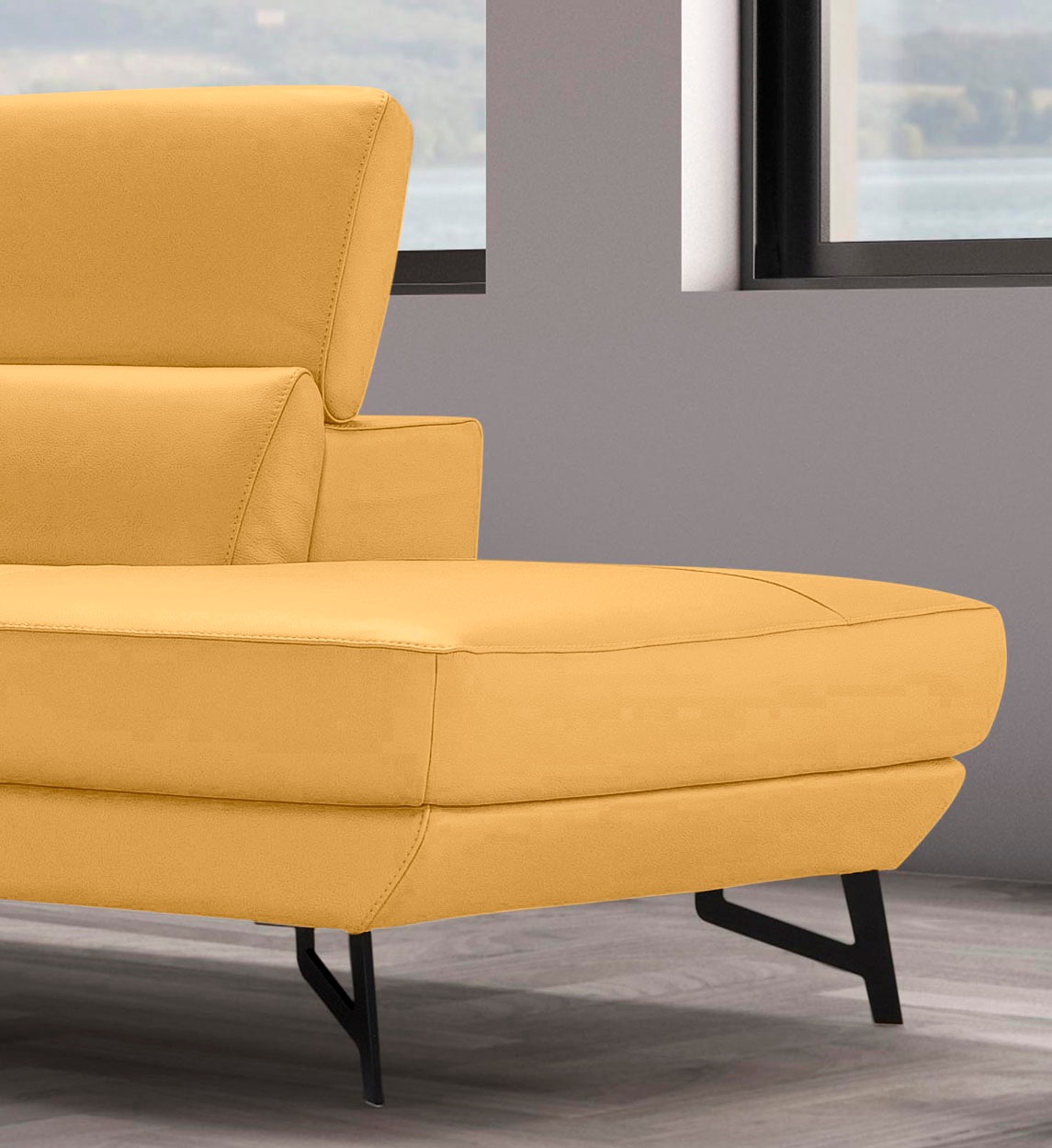 Egoitaliano Ottomane »Narcisa, Designsofa«, mit verstellbarer Kopfstütze, Solitärmöbel als Blickfang