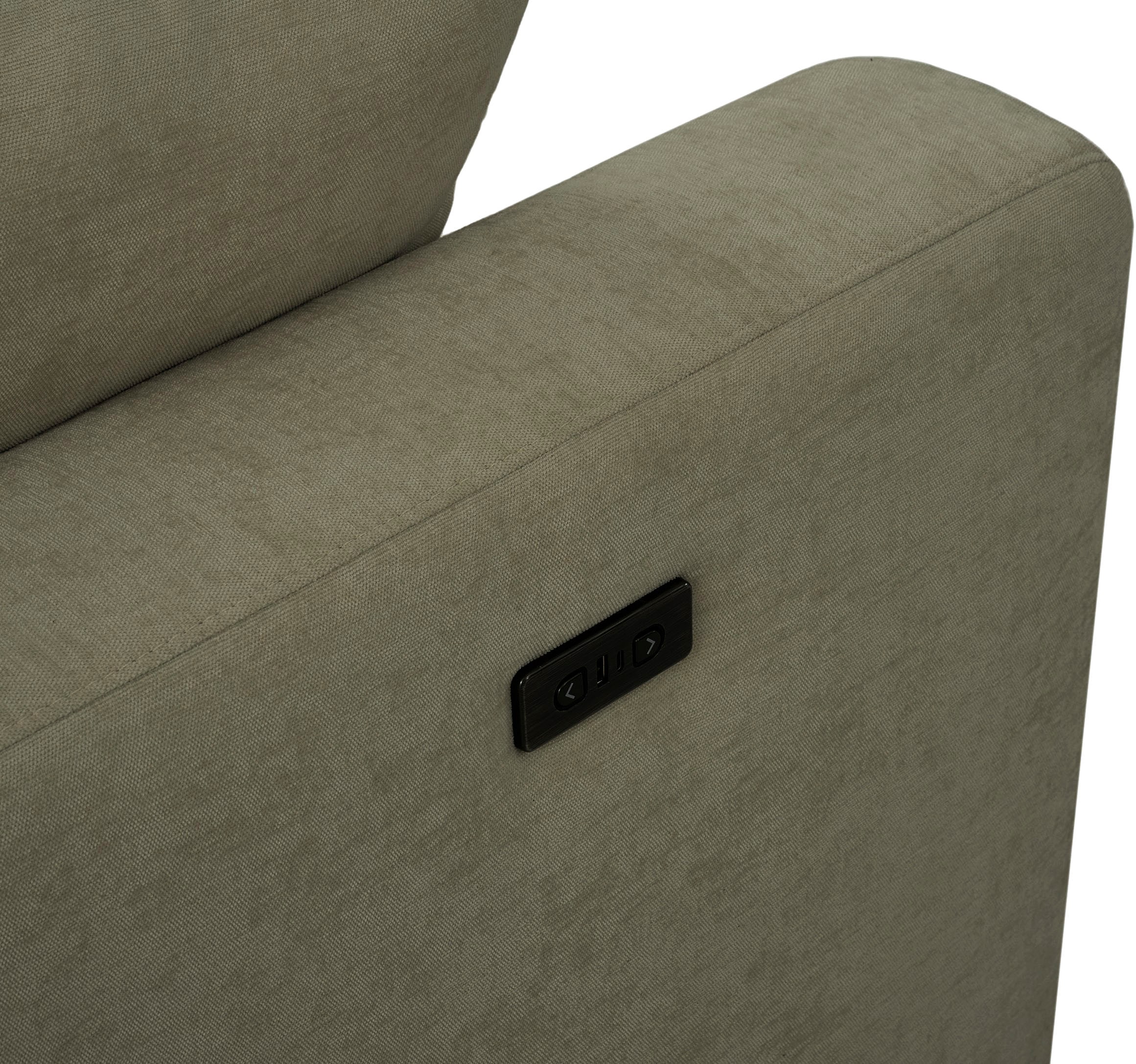 OTTO home 2,5-Sitzer »ELIANN , 209 cm - elektrisches Schlafsofa« mit USB A/C-Anschluss. Federkern, Webstoff
