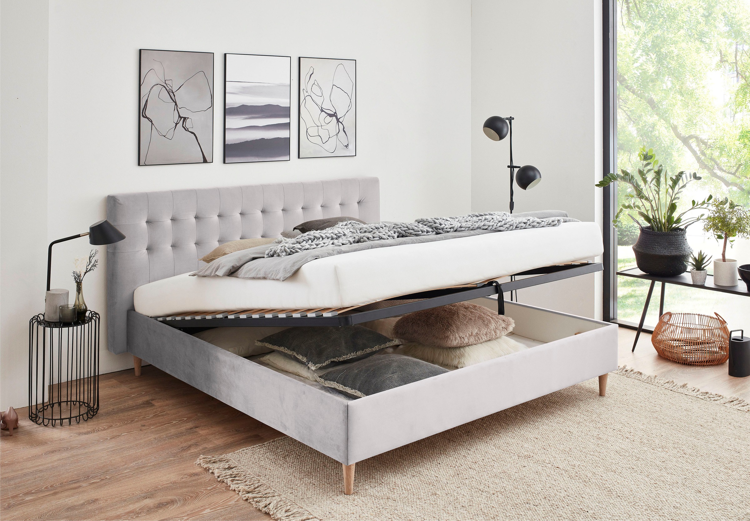 8. Bild von ATLANTIC home collection Polsterbett »Veronika«, mit Bettkasten und Lattenrost
