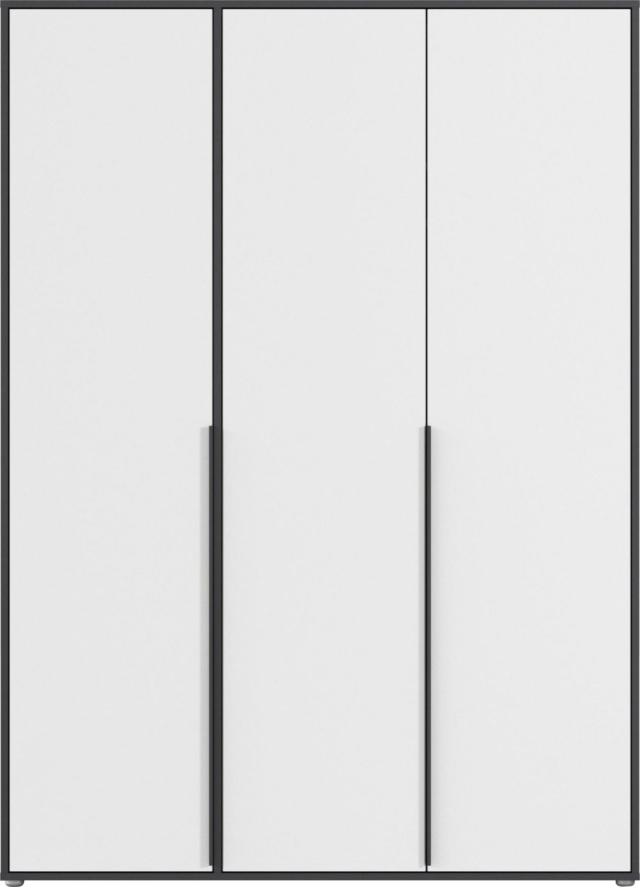 rauch Drehtürenschrank »Kleiderschrank Schrank Garderobe Wäscheschrank NAGATA viel Stauraum«, (in 3 verschiedenen Ausstattungen BASIC/CLASSIC/PREMIUM), mit modernen Stangengriffen in Graumetallic TOPSELLER MADE IN GERMANY