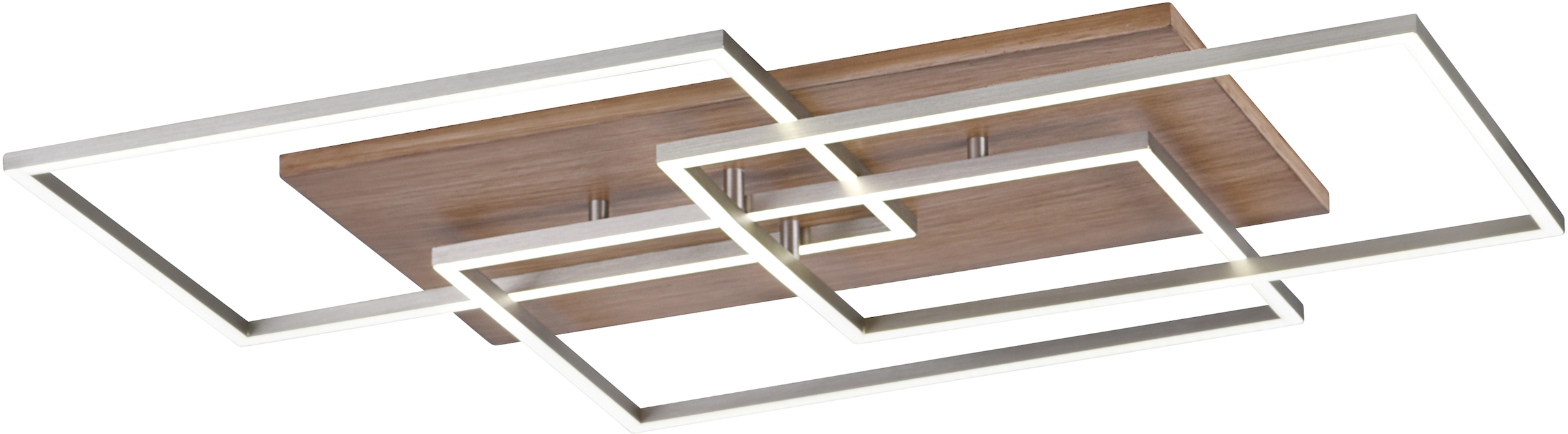 Home affaire LED Deckenleuchte Holzdekor Stahl Farbtemperatursteuerung Raten bestellen »Pommerby«, 3 flammig-flammig, Funier CCT 2700-5000K, mit auf