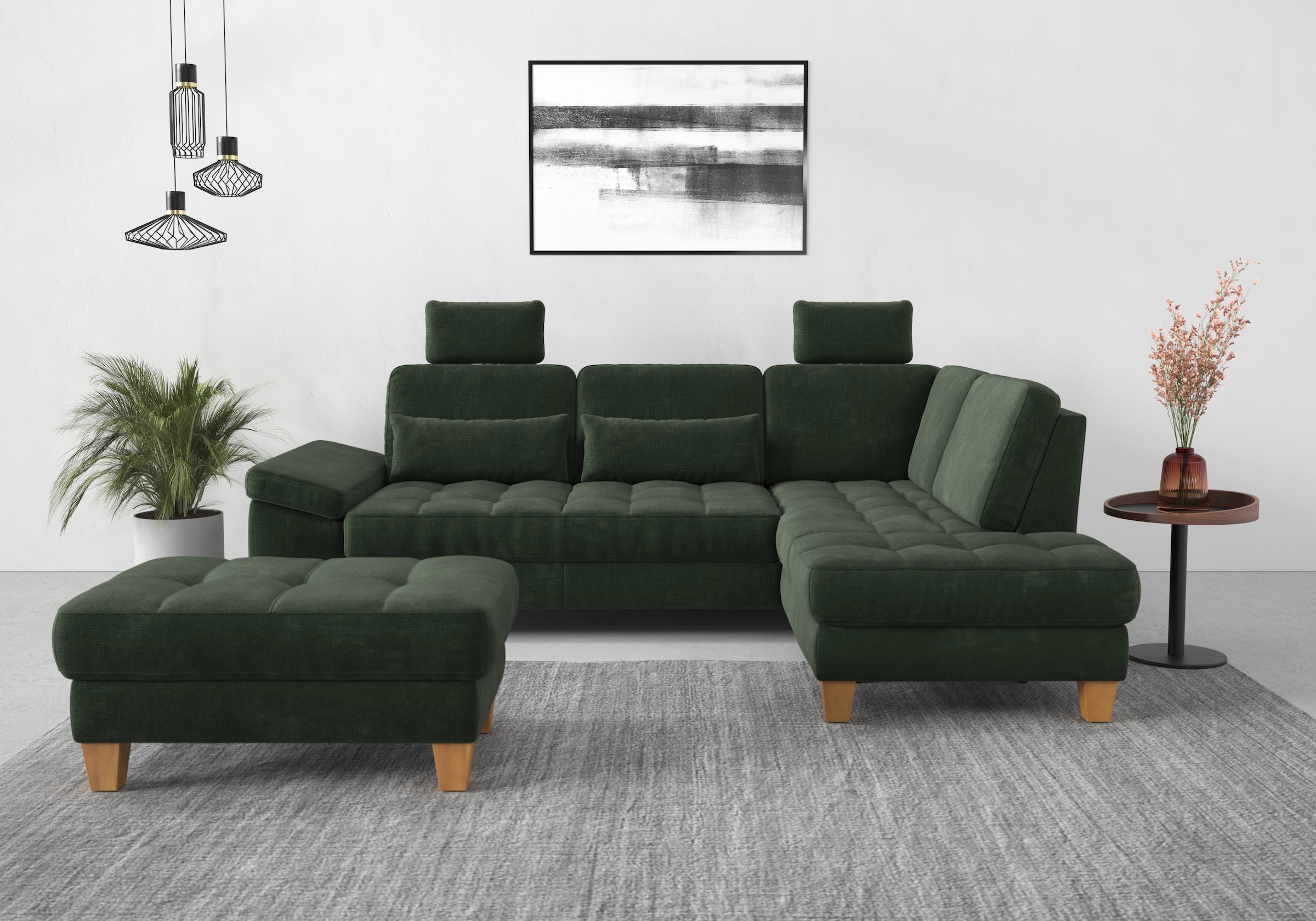 sit&more Ecksofa »Westham L-Form«, mit Ottomane, mit oder ohne Bettfunktion, Bettkasten, Verstellung