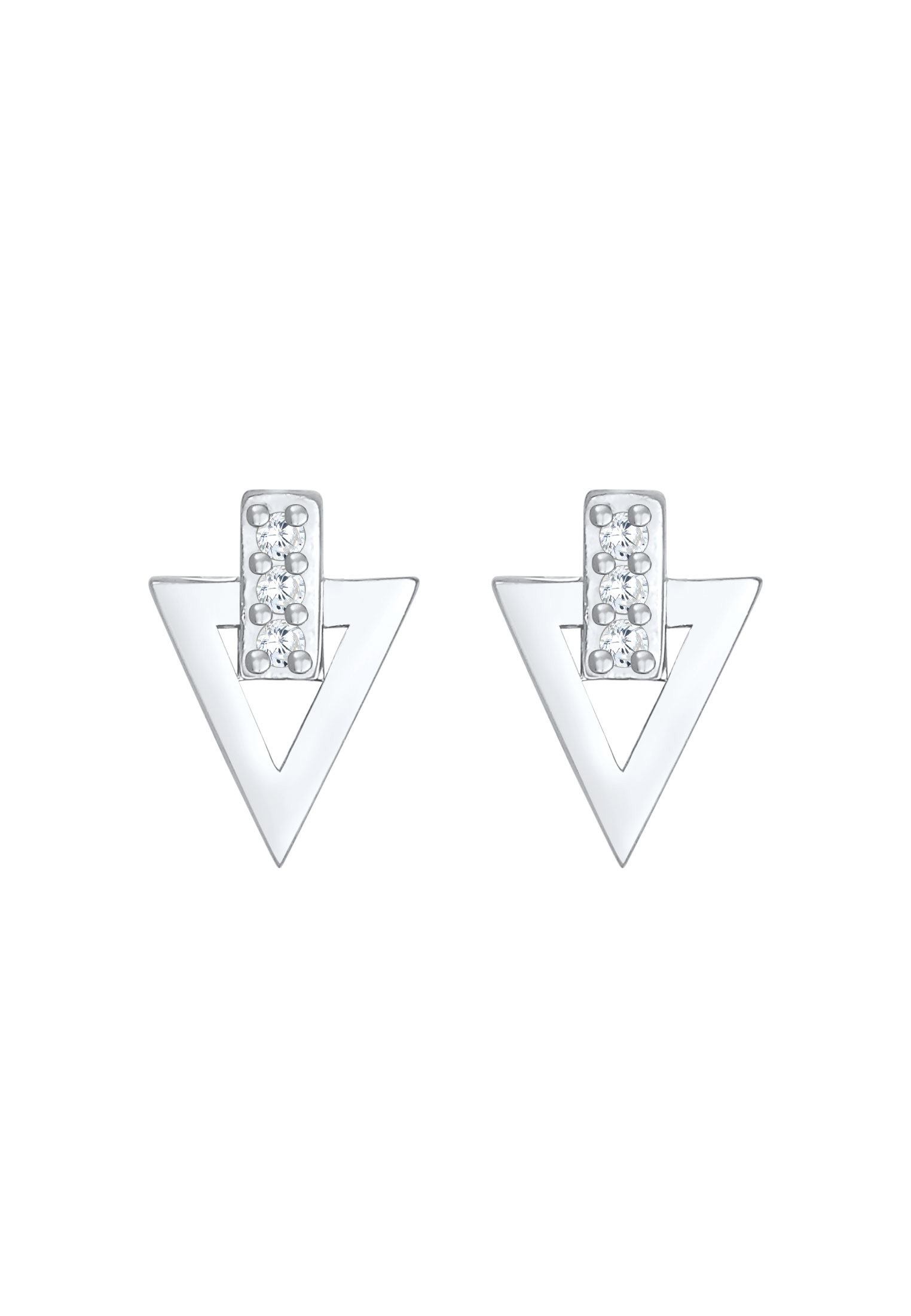 Elli Paar Ohrstecker »Stecker Dreieck Zirkonia 925 Silber«