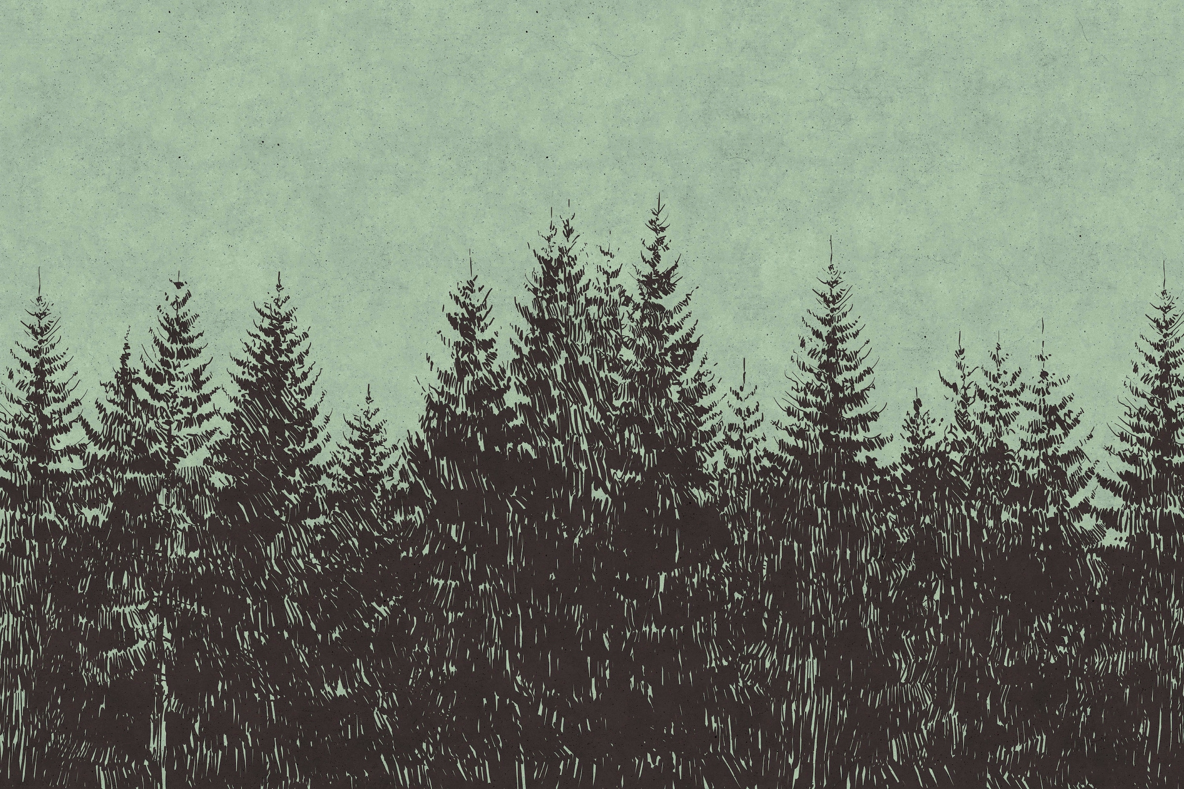 A.S. Création Leinwandbild »black forest«, Kunst-Wald-Kinder, (1 St.), Wald Bild Keilrahmen Leinwand-Bild Wohnzimmer modern Wandbild Kinder
