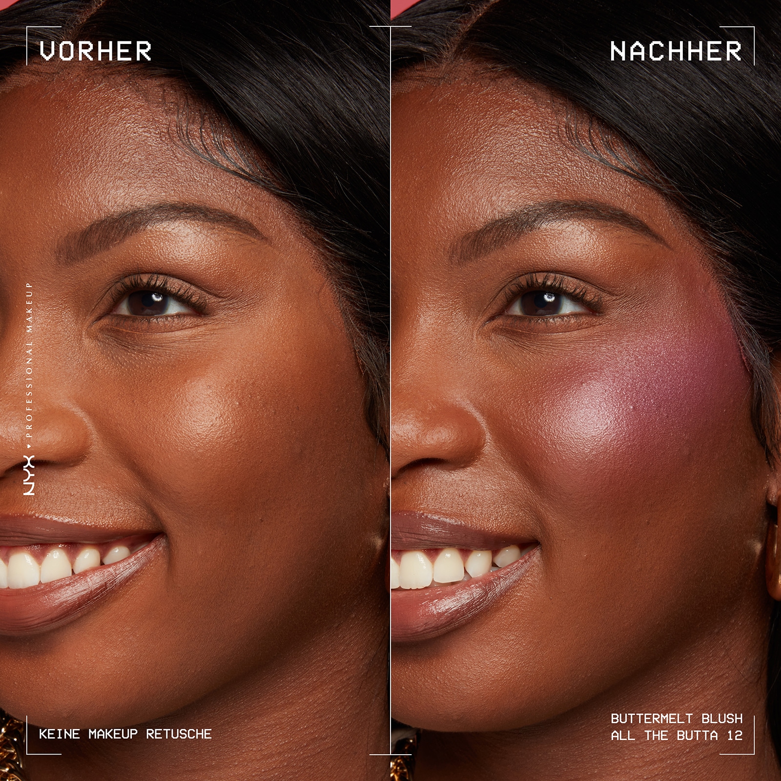 NYX Rouge »Makeup Buttermelt Blush«, Cremige, leichte Textur, variable Deckkraft, pflegende Formel.