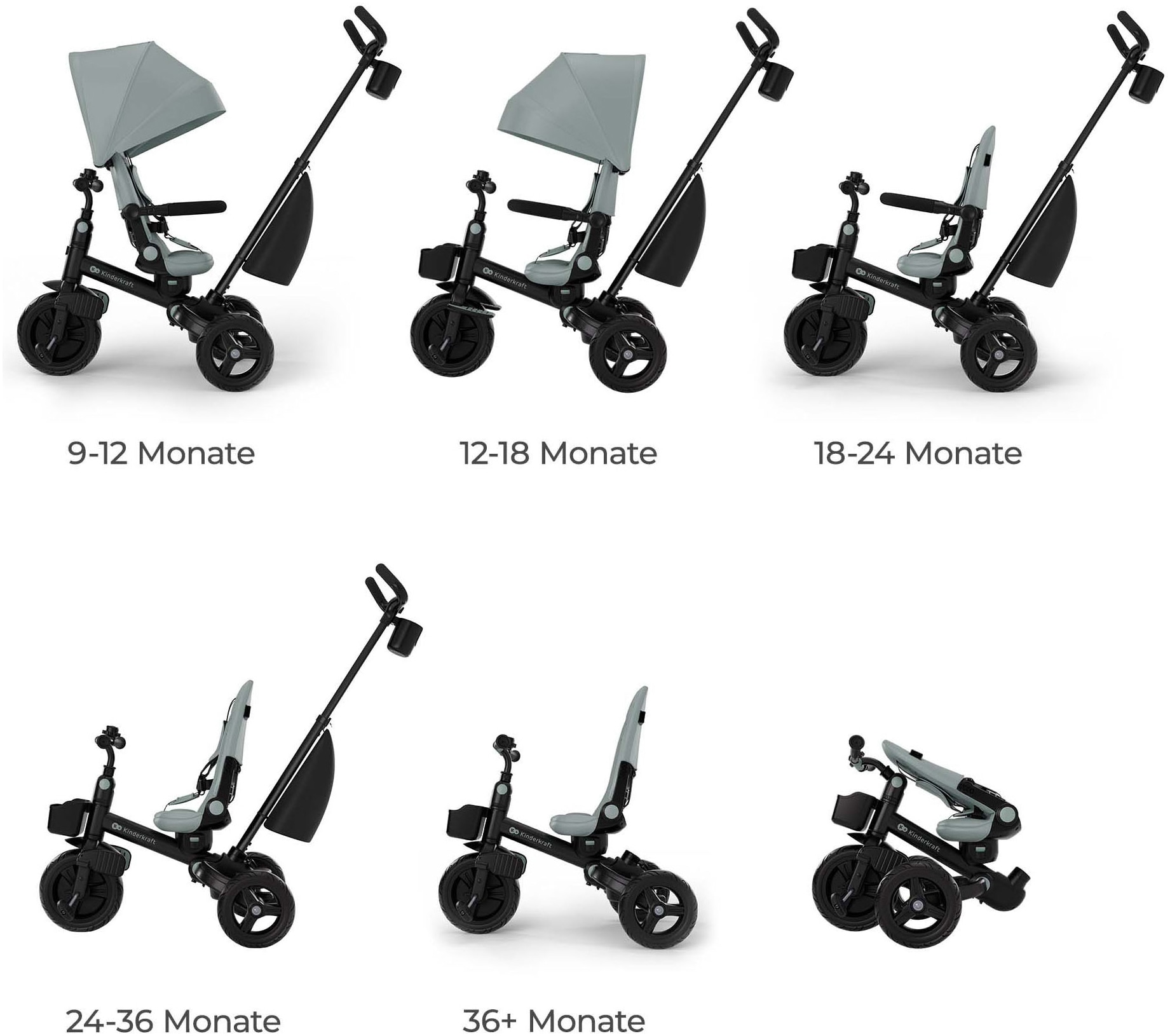 Kinderkraft Dreirad »Aveo 2 Plus« multifunktional