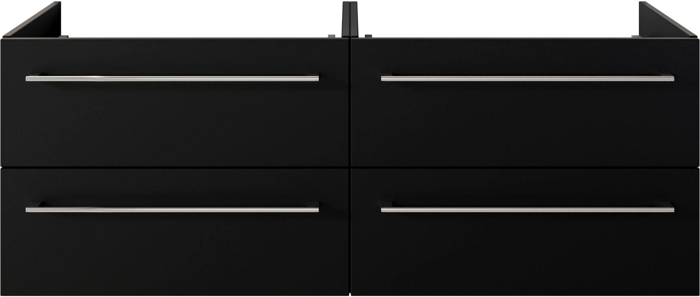 Saphir Waschtisch »Serie 6025 Mineralmarmor-Waschtisch mit Unterschrank, 132 cm breit«, Doppel-Waschplatz mit 4 Schubladen, hängend, verschiedene Ausführungen